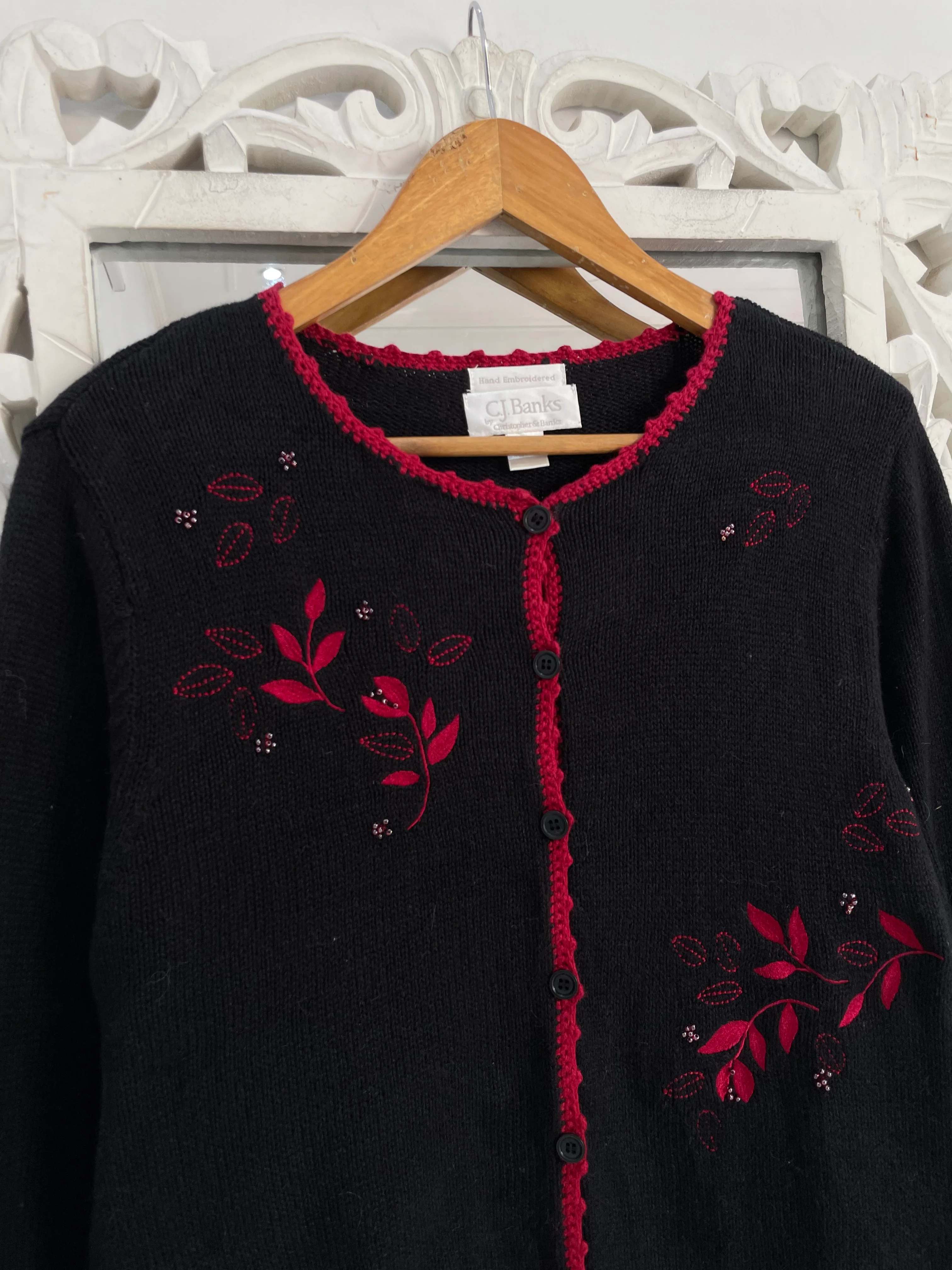 Christopher&banks Embroidered Vintage Sweater-Bust 44 - Image 2