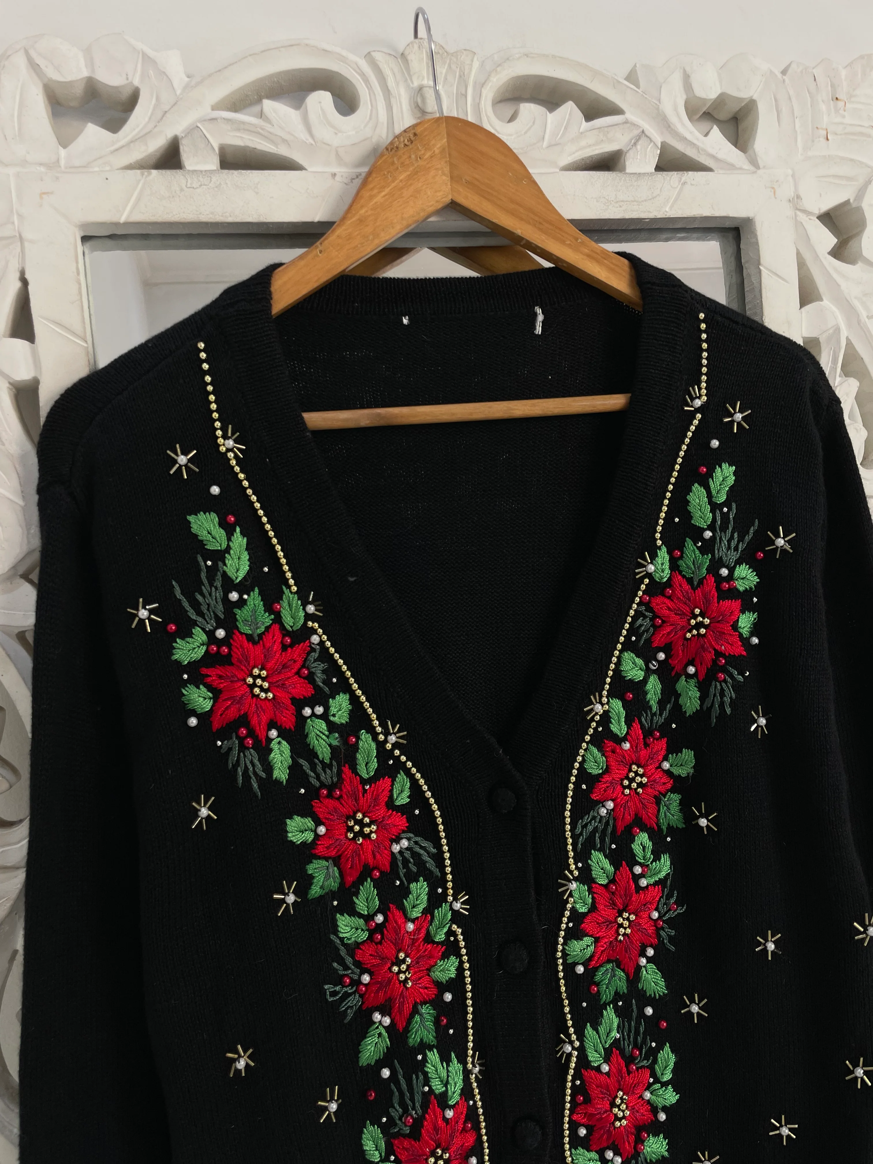 Embroidered Vintage Sweater-Bust 44 - Image 2