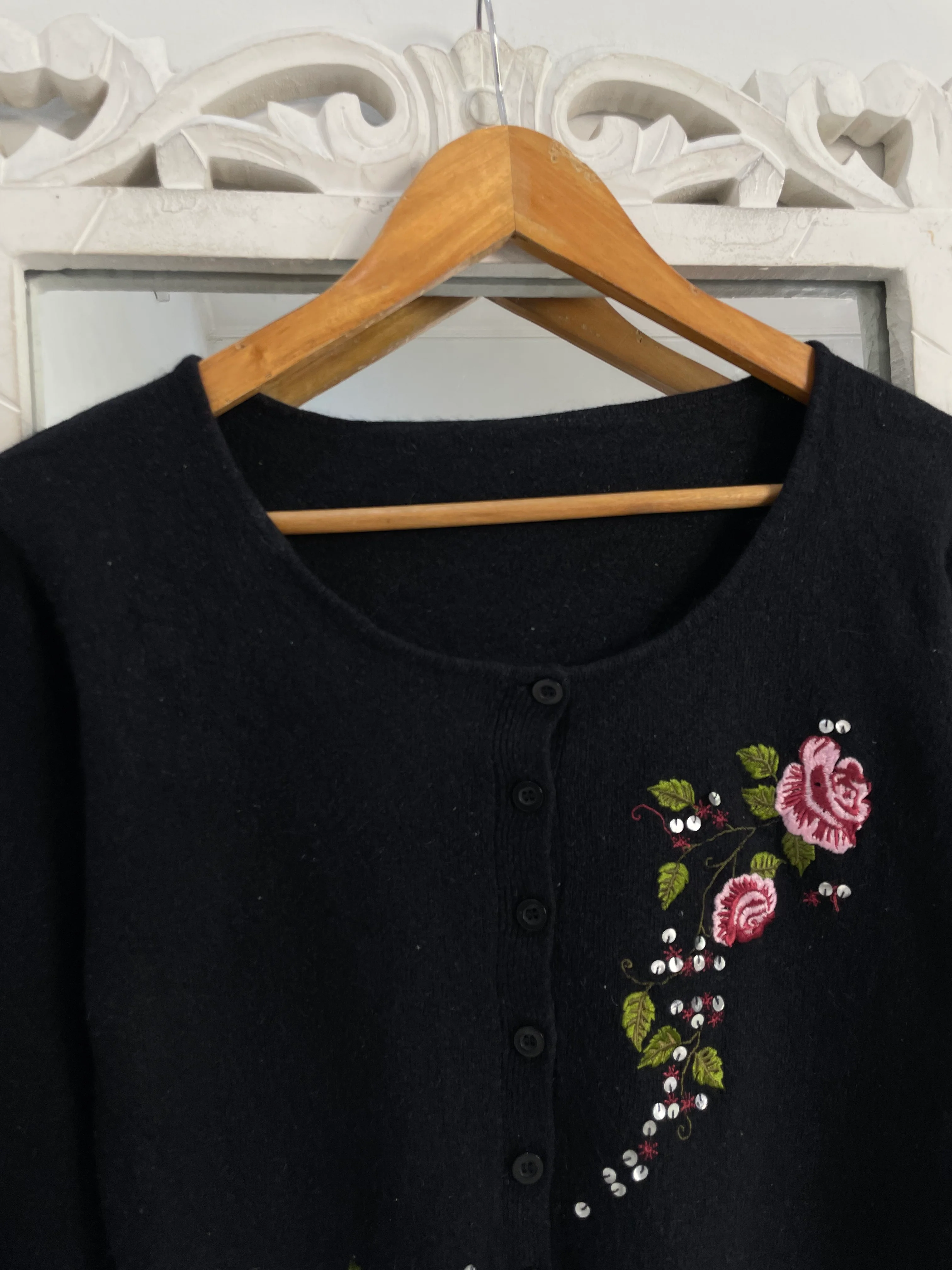 Embroidered Vintage Sweater-Bust38 - Image 2