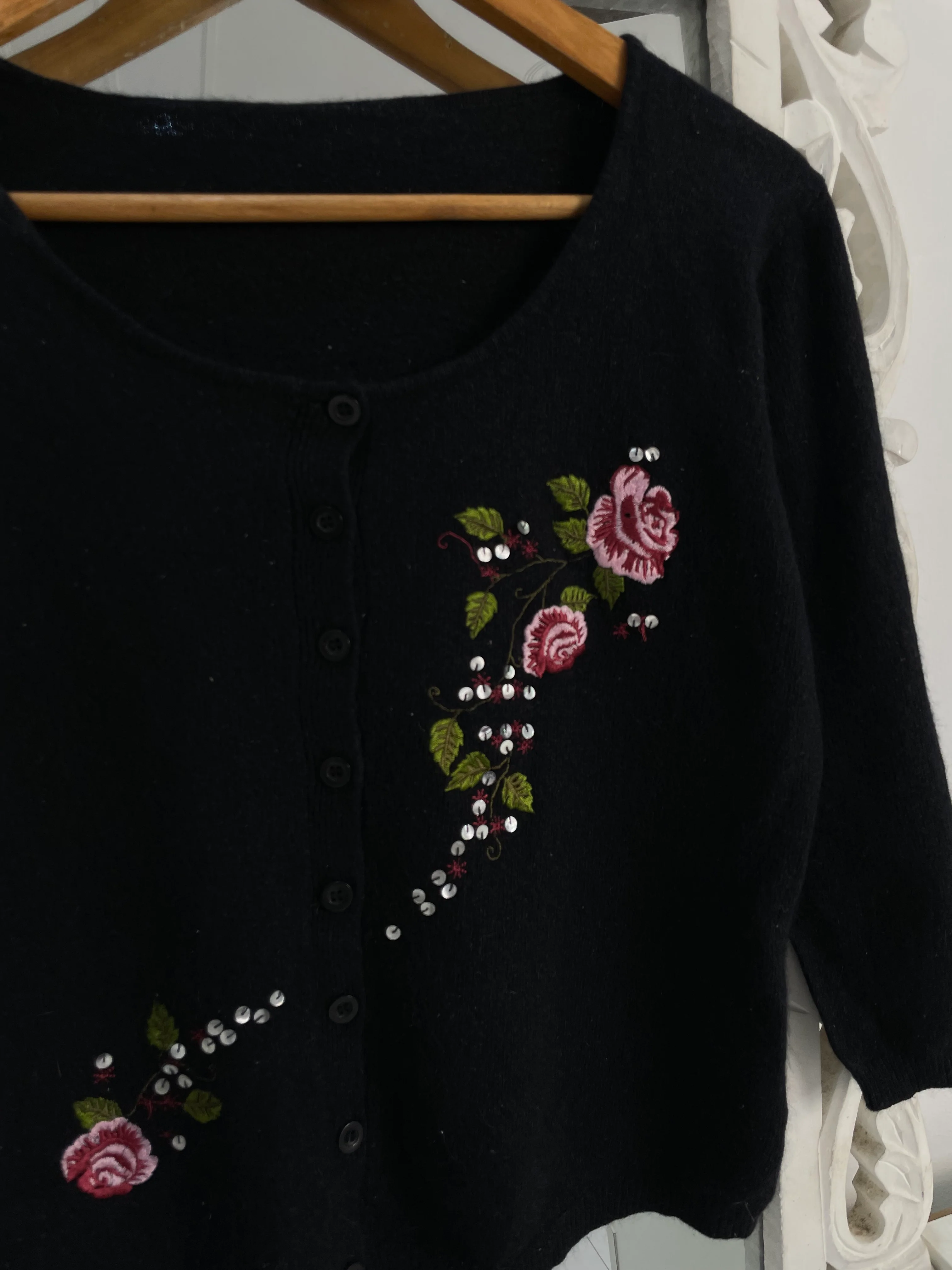 Embroidered Vintage Sweater-Bust38 - Image 3