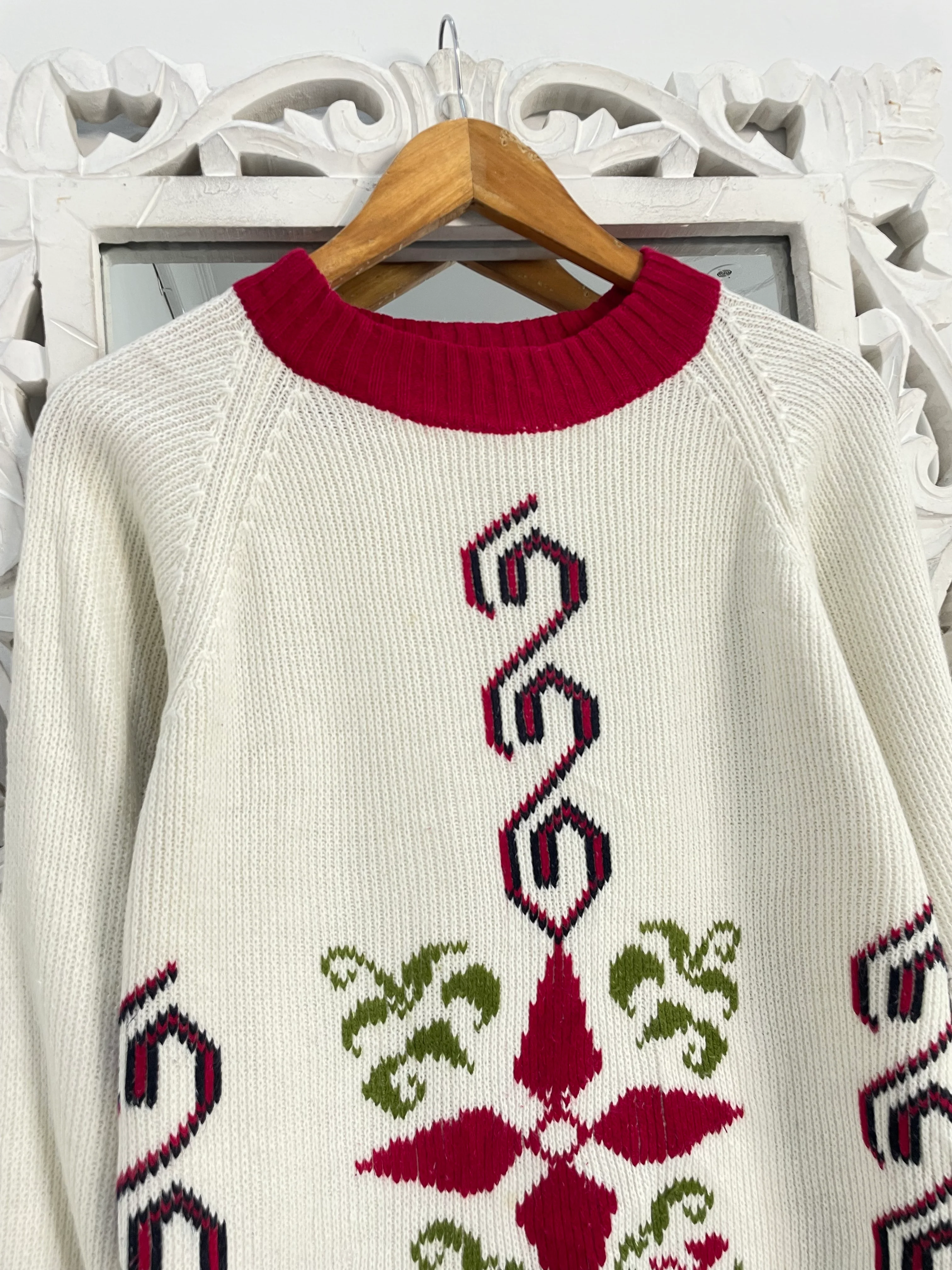 Embroidered Vintage Sweater-Bust 42 - Image 2