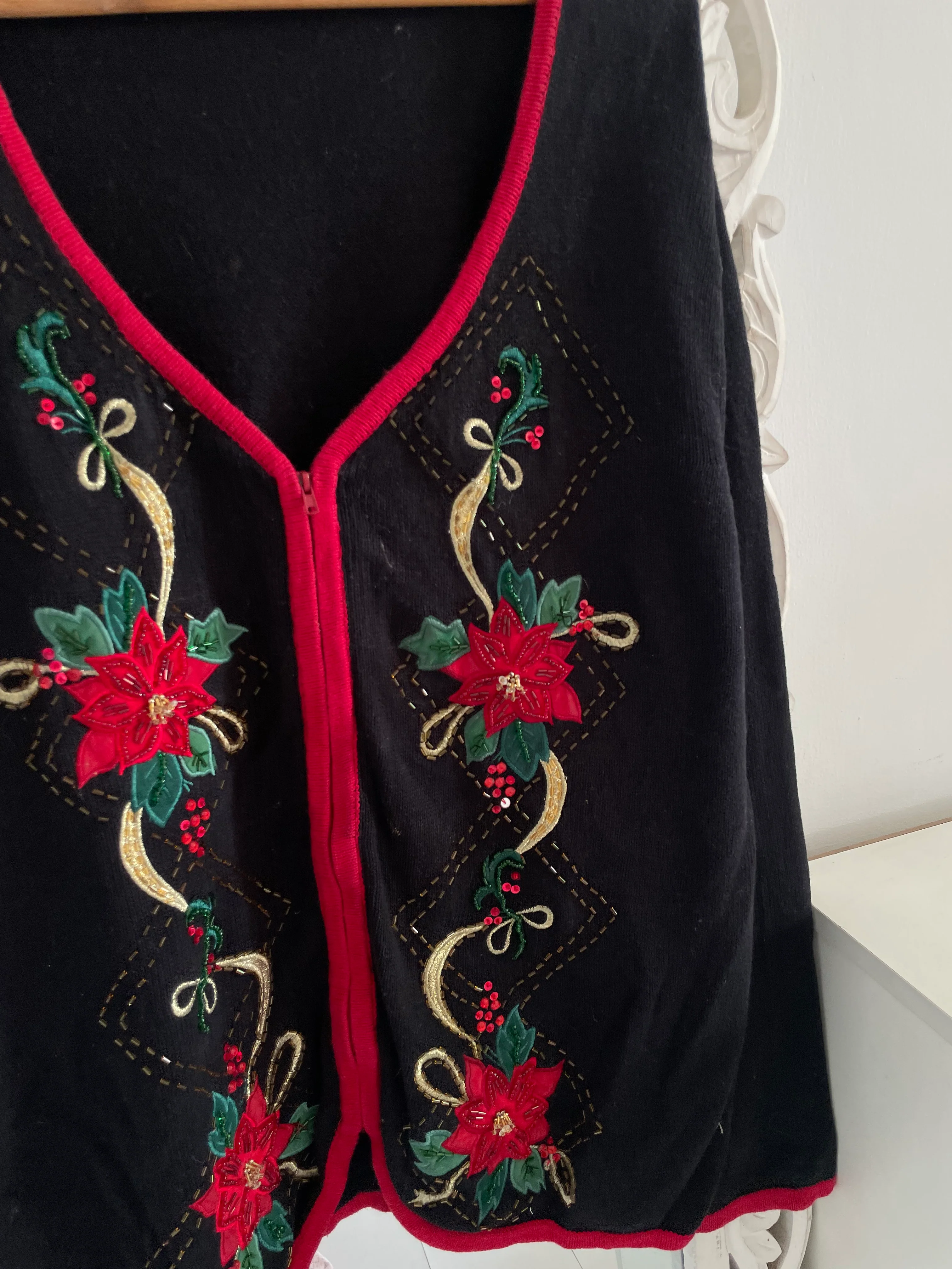 Heirloom Embroidered Vintage Sweater-Bust 50 - Image 3