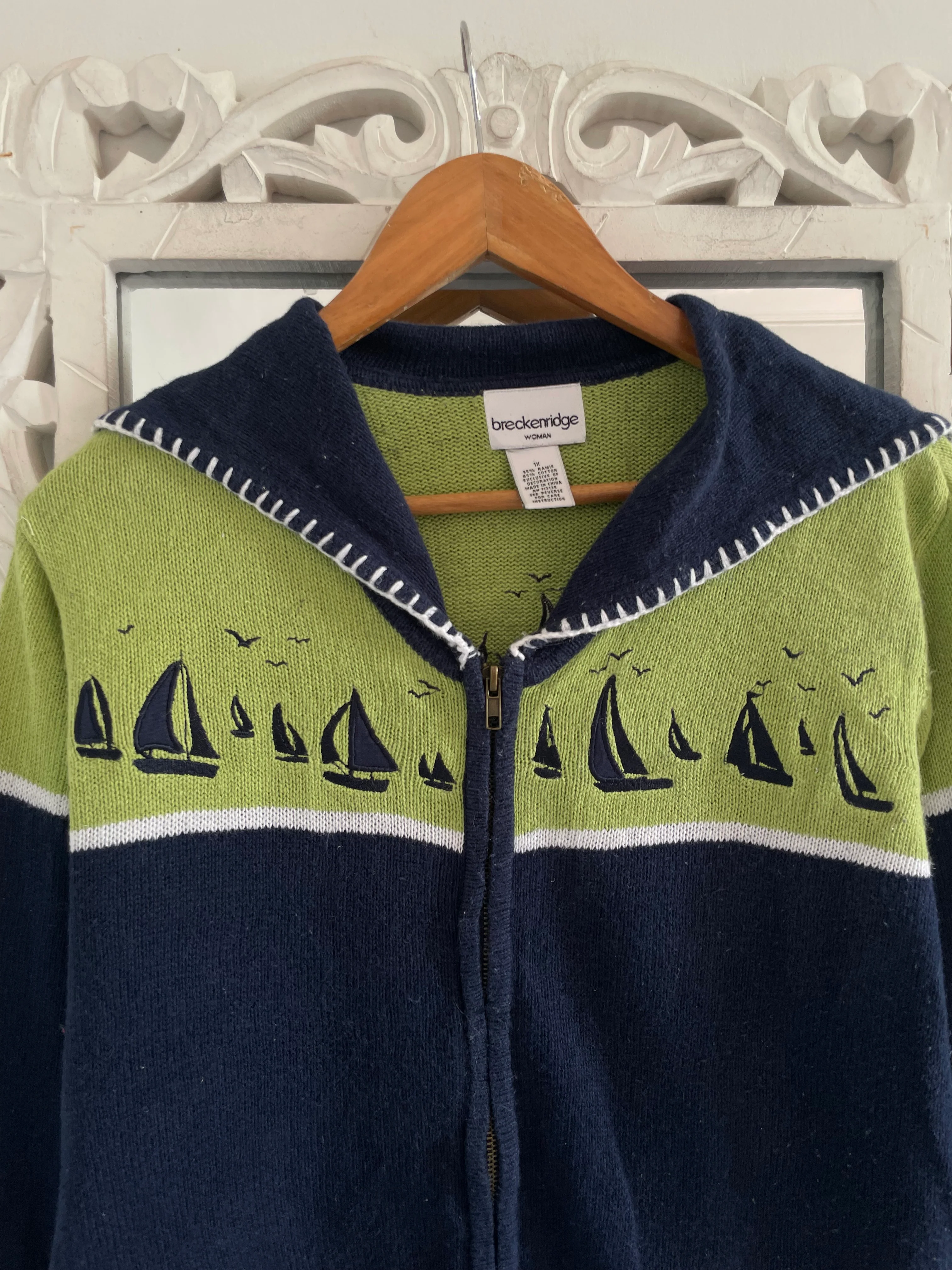 Breckenridge Embroidered Vintage Sweater-Bust. 48 - Image 2