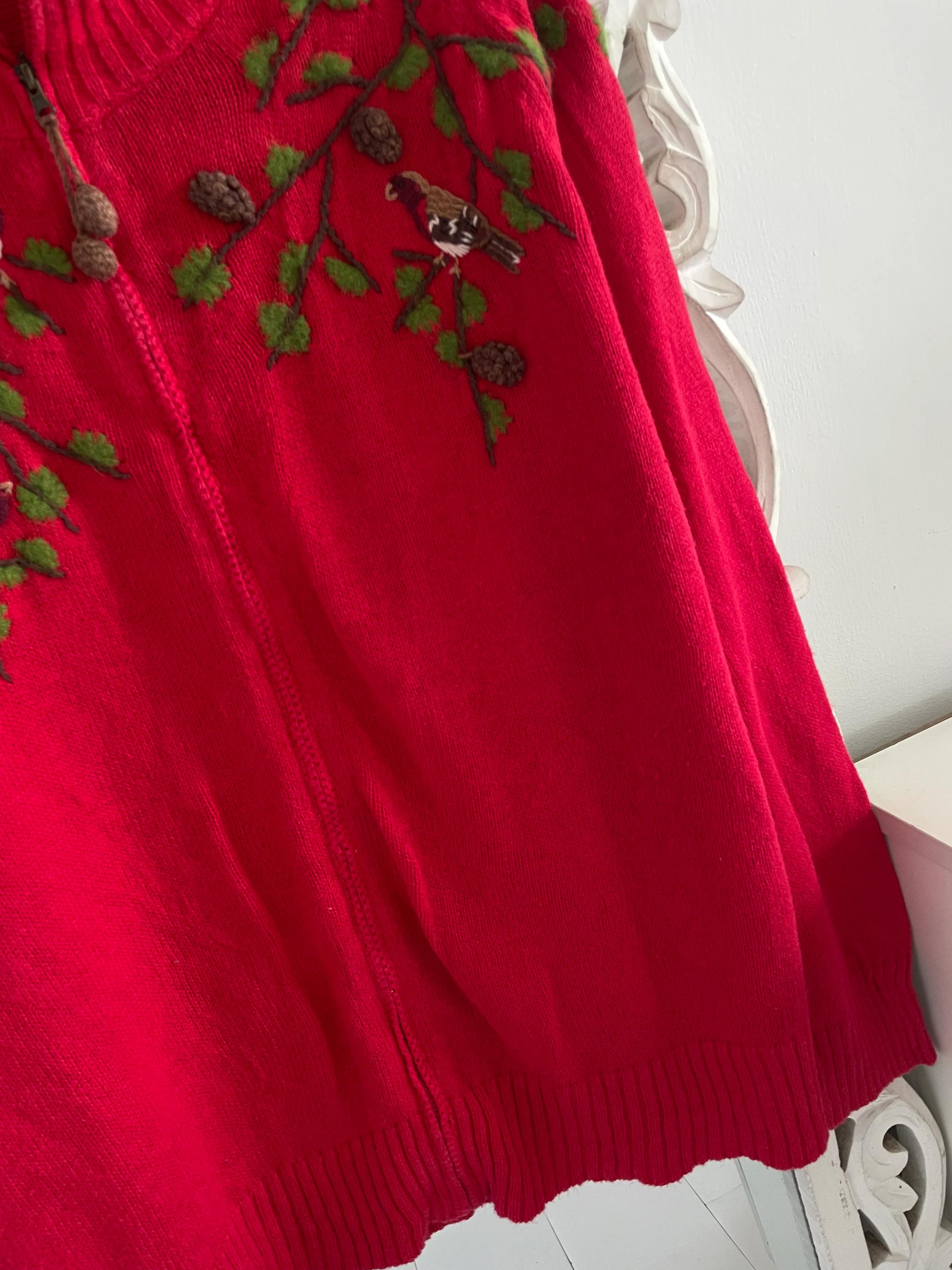Coldwater Creek Embroidered Vintage Sweater-Bust 48 - Image 3