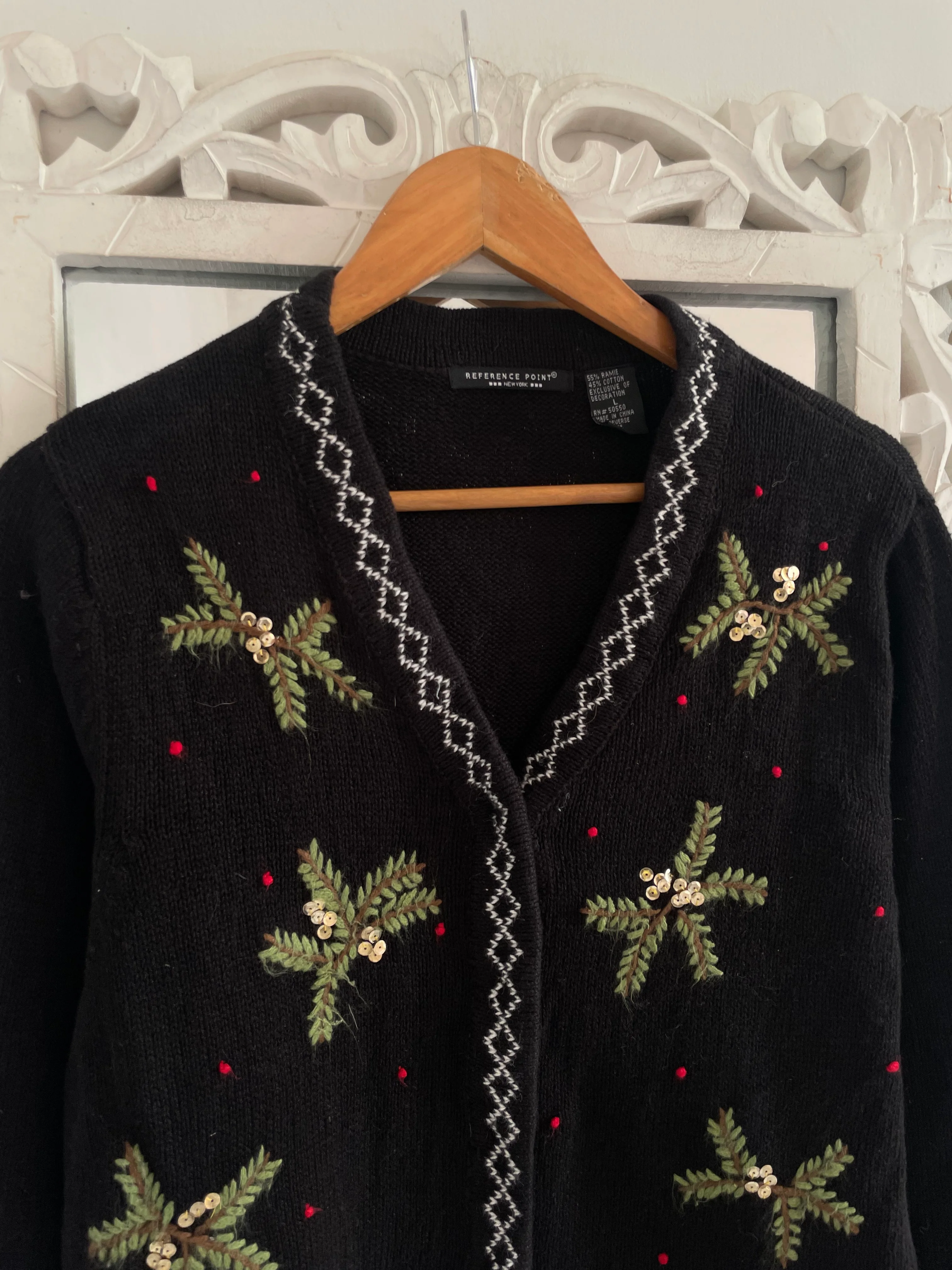 Embroidered Vintage Sweater-Bust 42 - Image 3