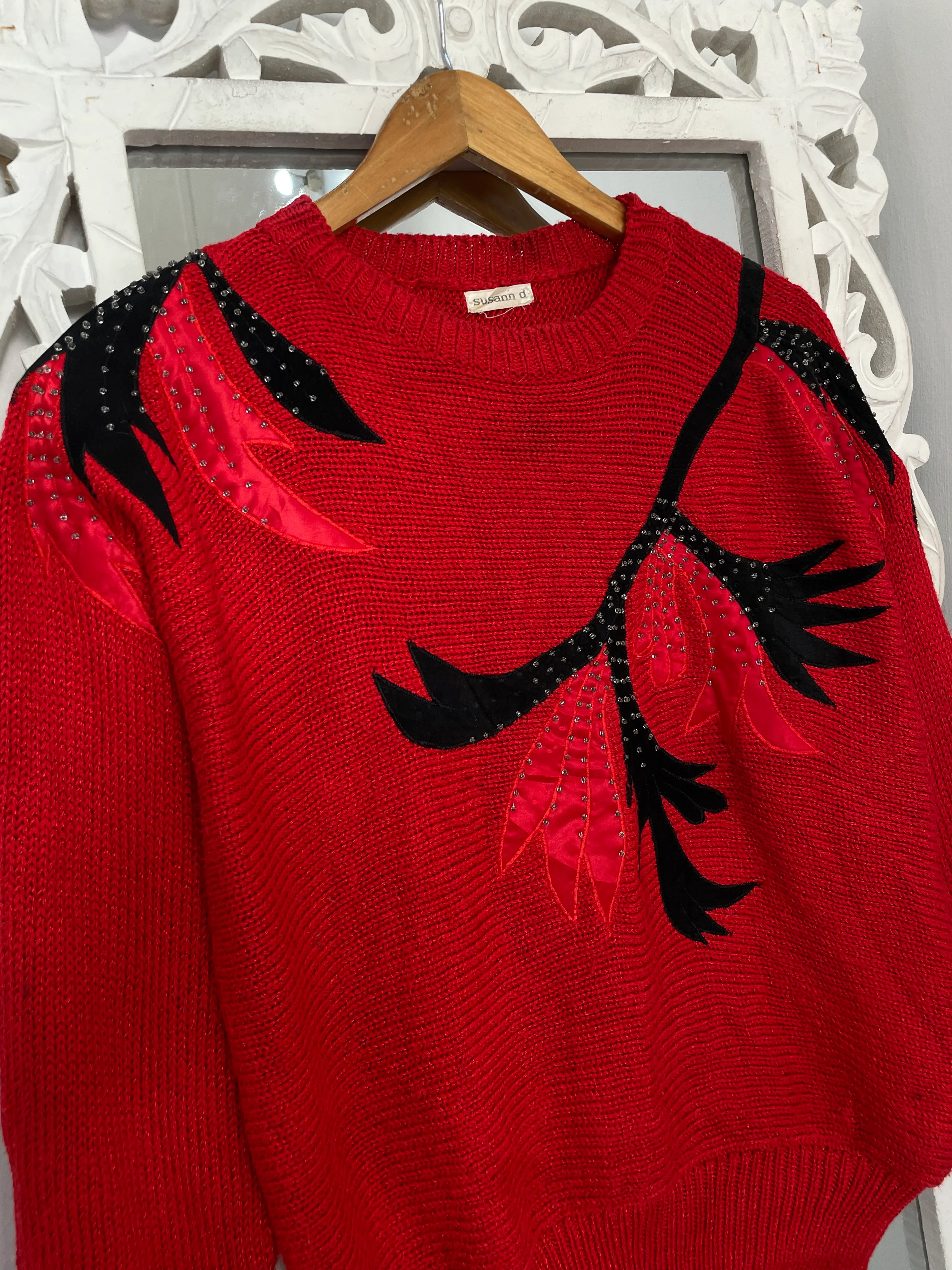Embroidered Vintage Sweater-Bust 42 - Image 2