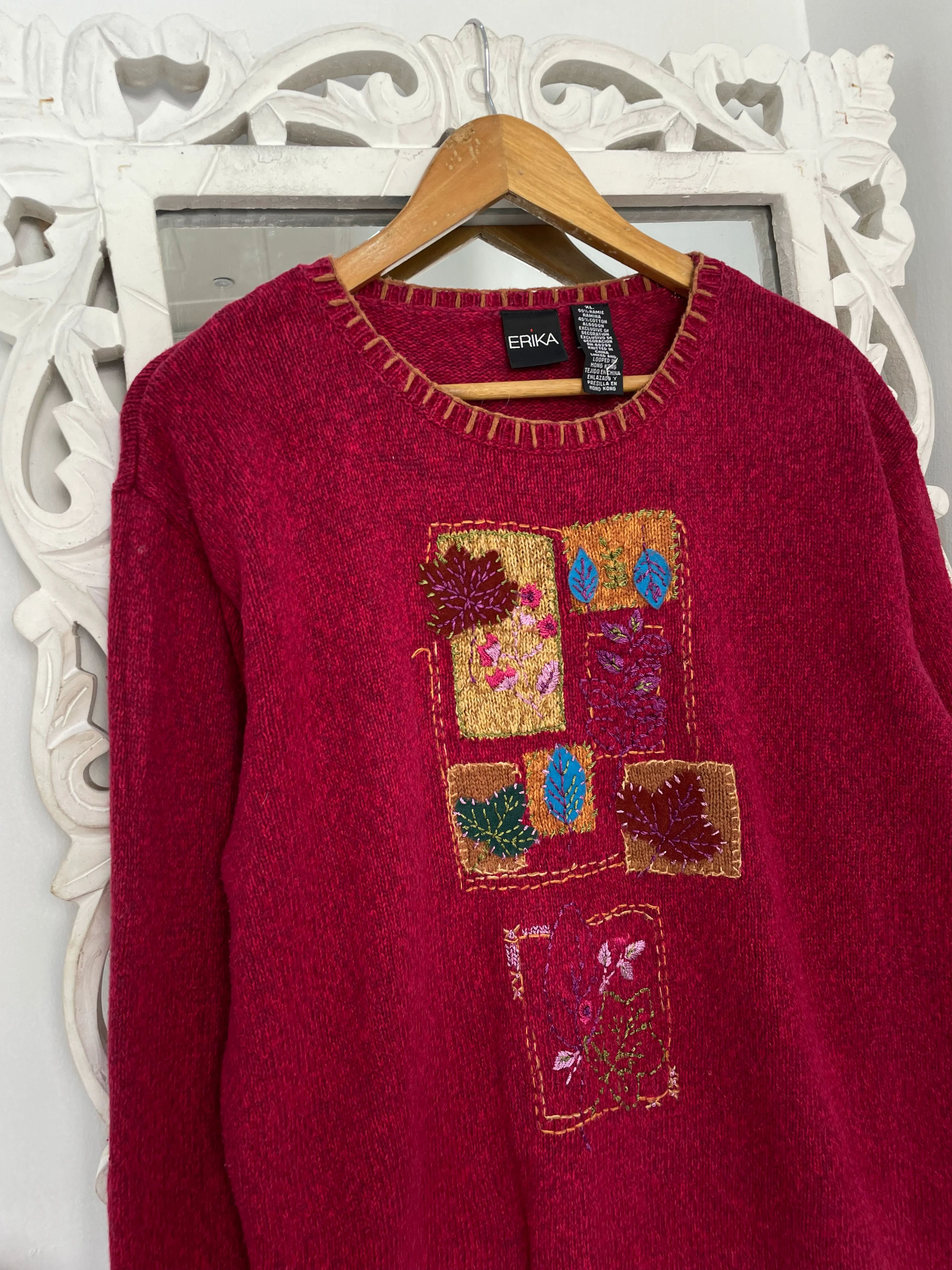 Erika Embroidered Vintage Sweater-Bust 46 - Image 2