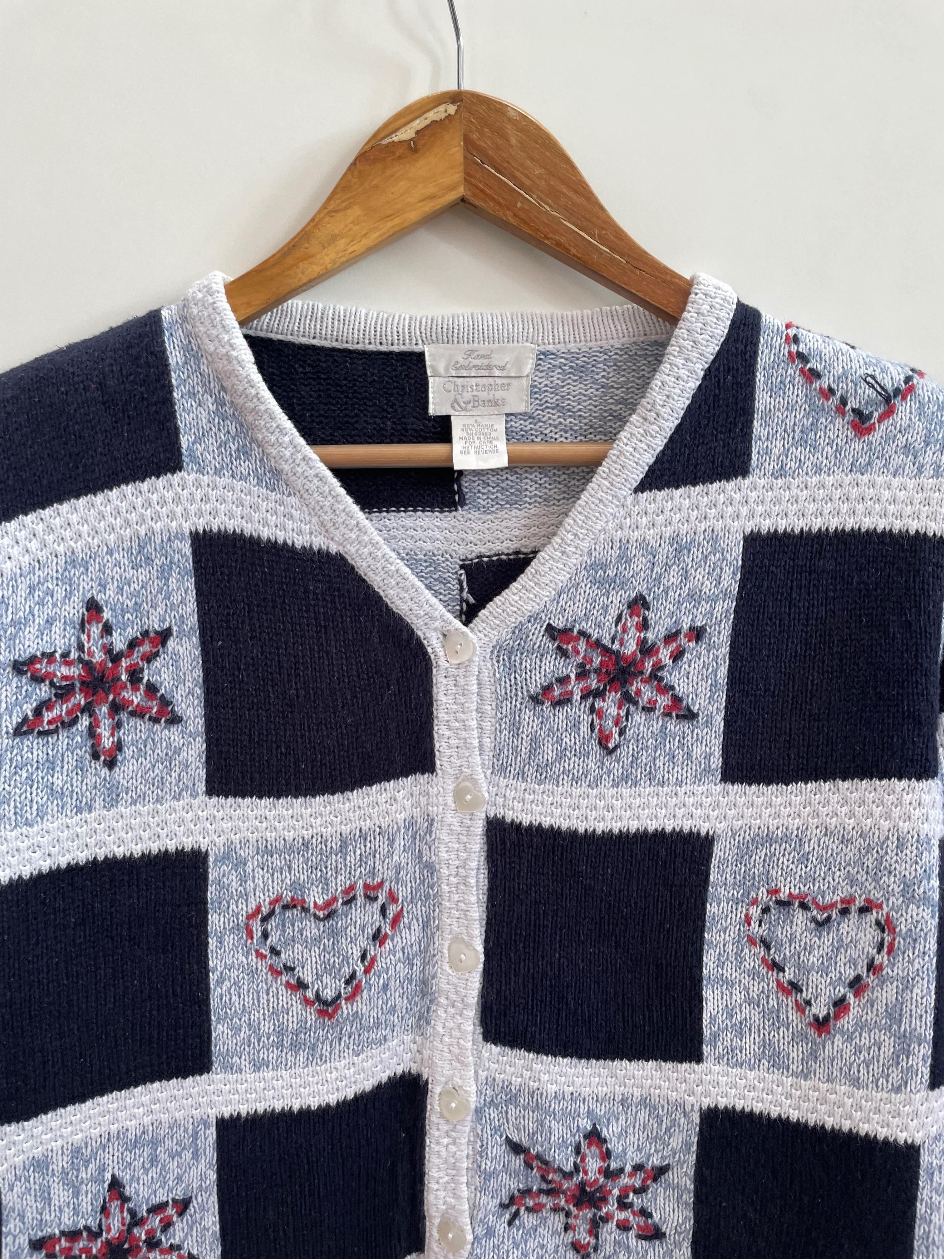 Christopher & Banks Embroidered Vintage Sweater-Bust 42 - Image 2