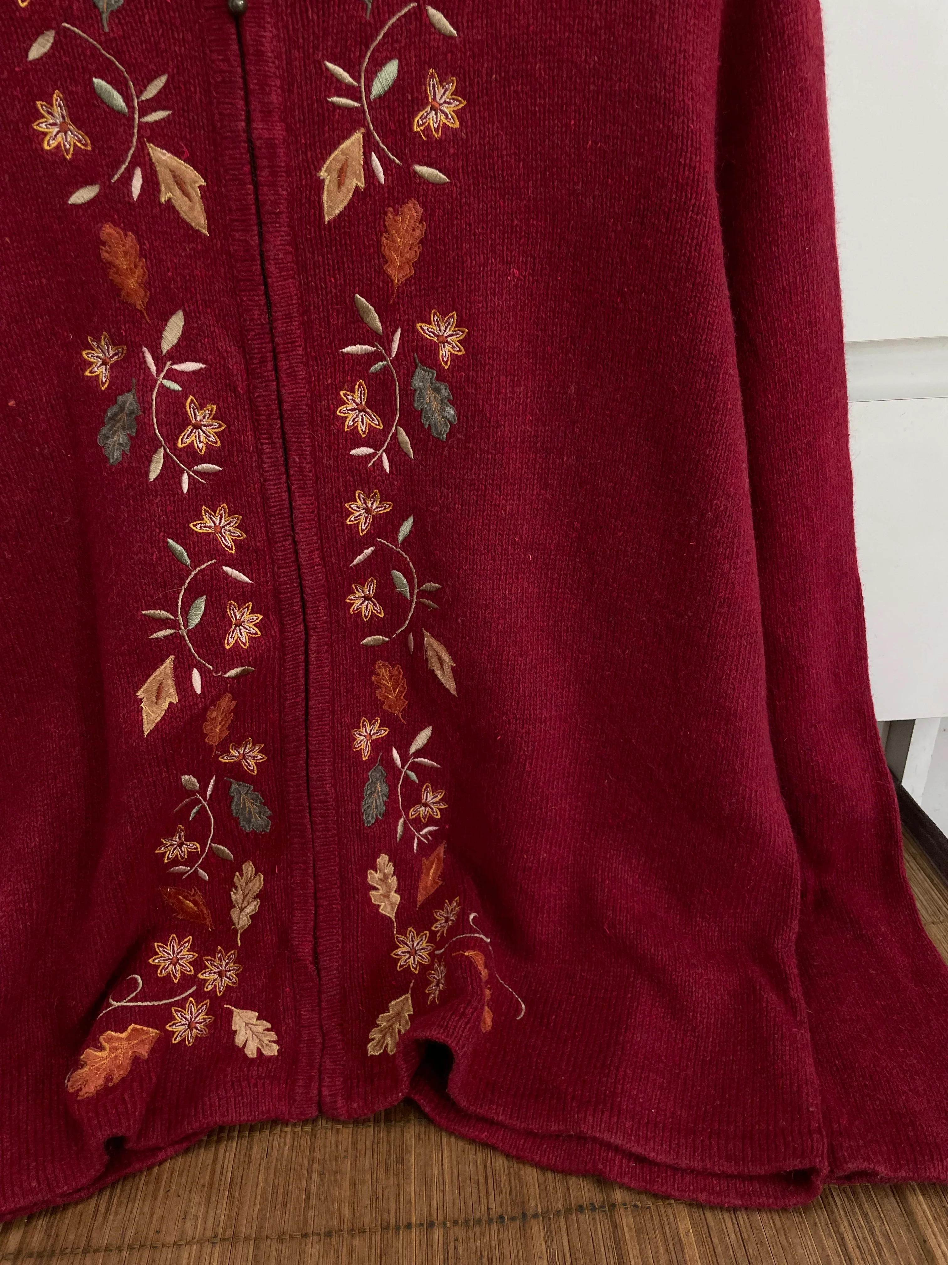 Croft & Barrow Embroidered Wool Angora Vintage Sweater-Bust 44 - Image 3