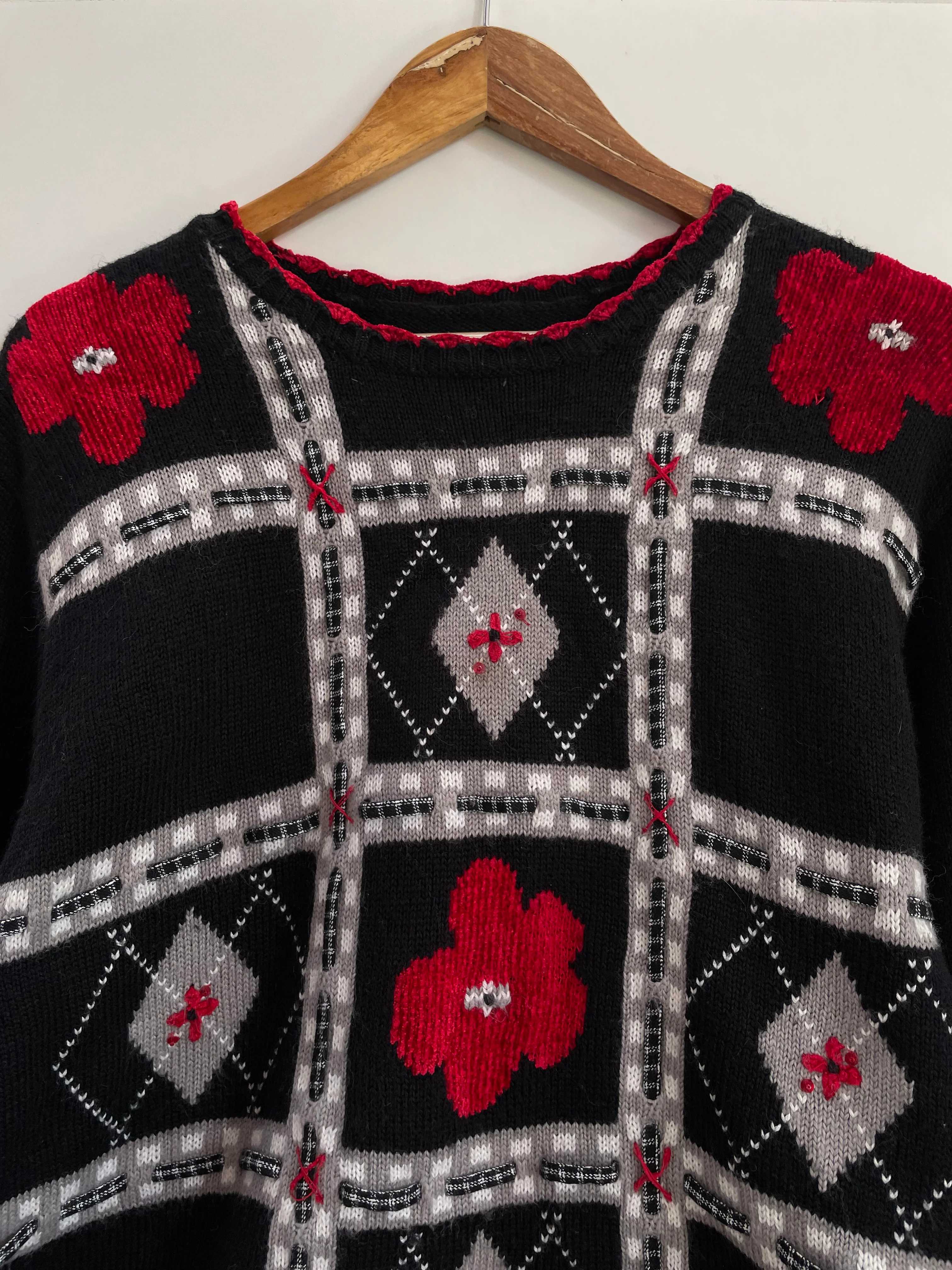 Embroidered Vintage Sweater-Bust 42 - Image 2