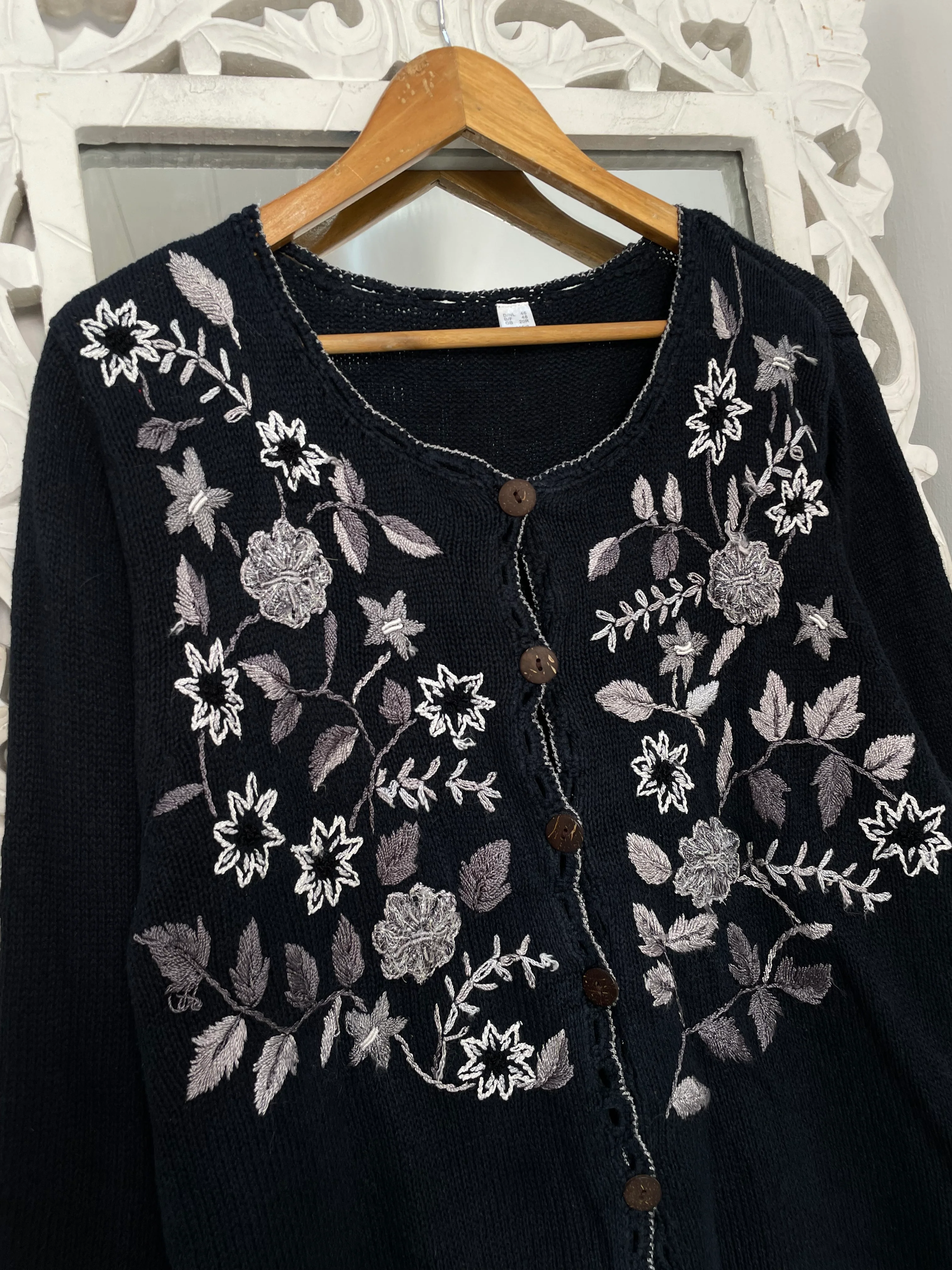 Embroidered Vintage Sweater-Bust 44 - Image 2