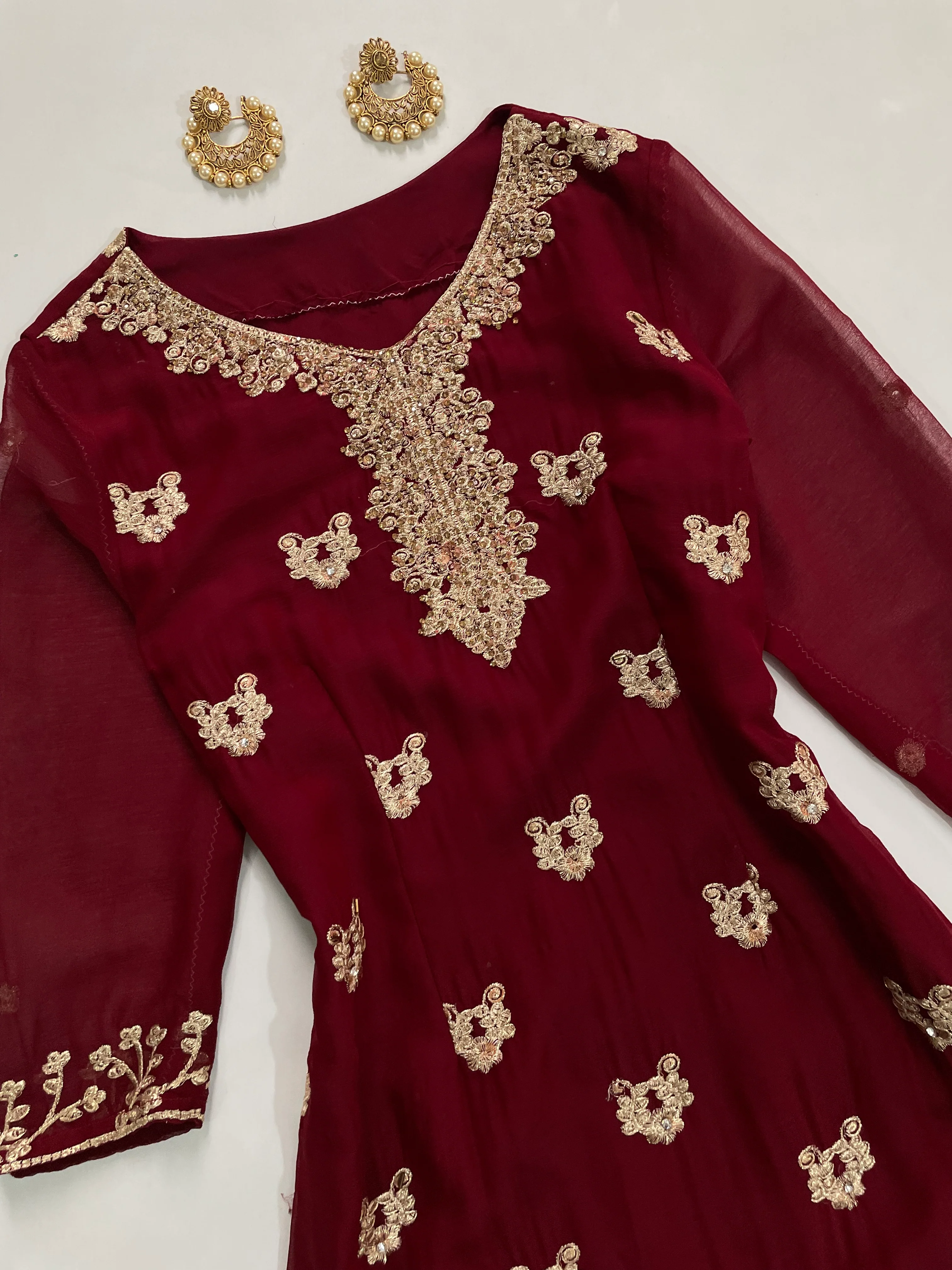 Embroidered Kurta-Bust 34 - Image 2