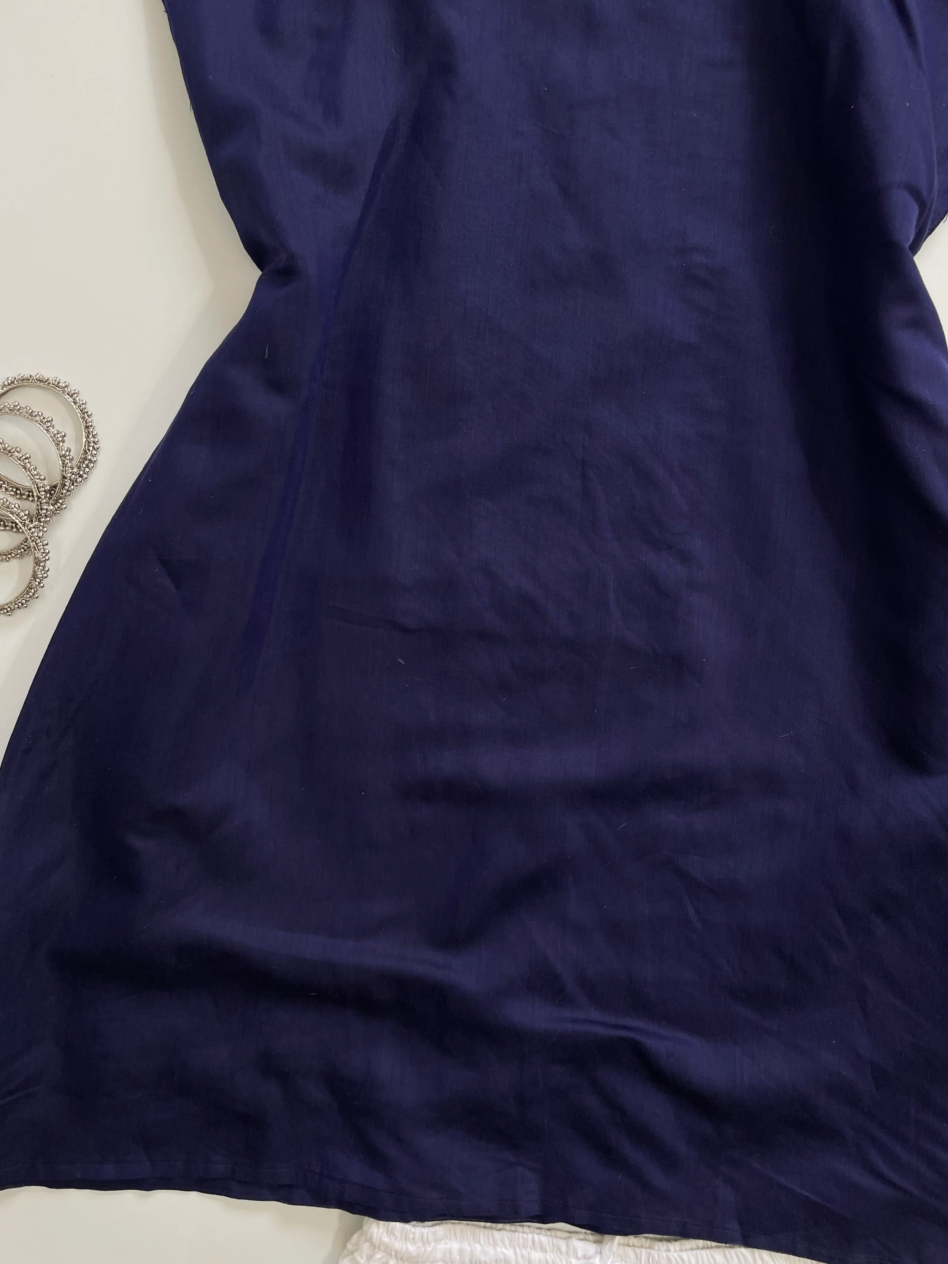 Solid Blue Kurti-Bust 44 - Image 3