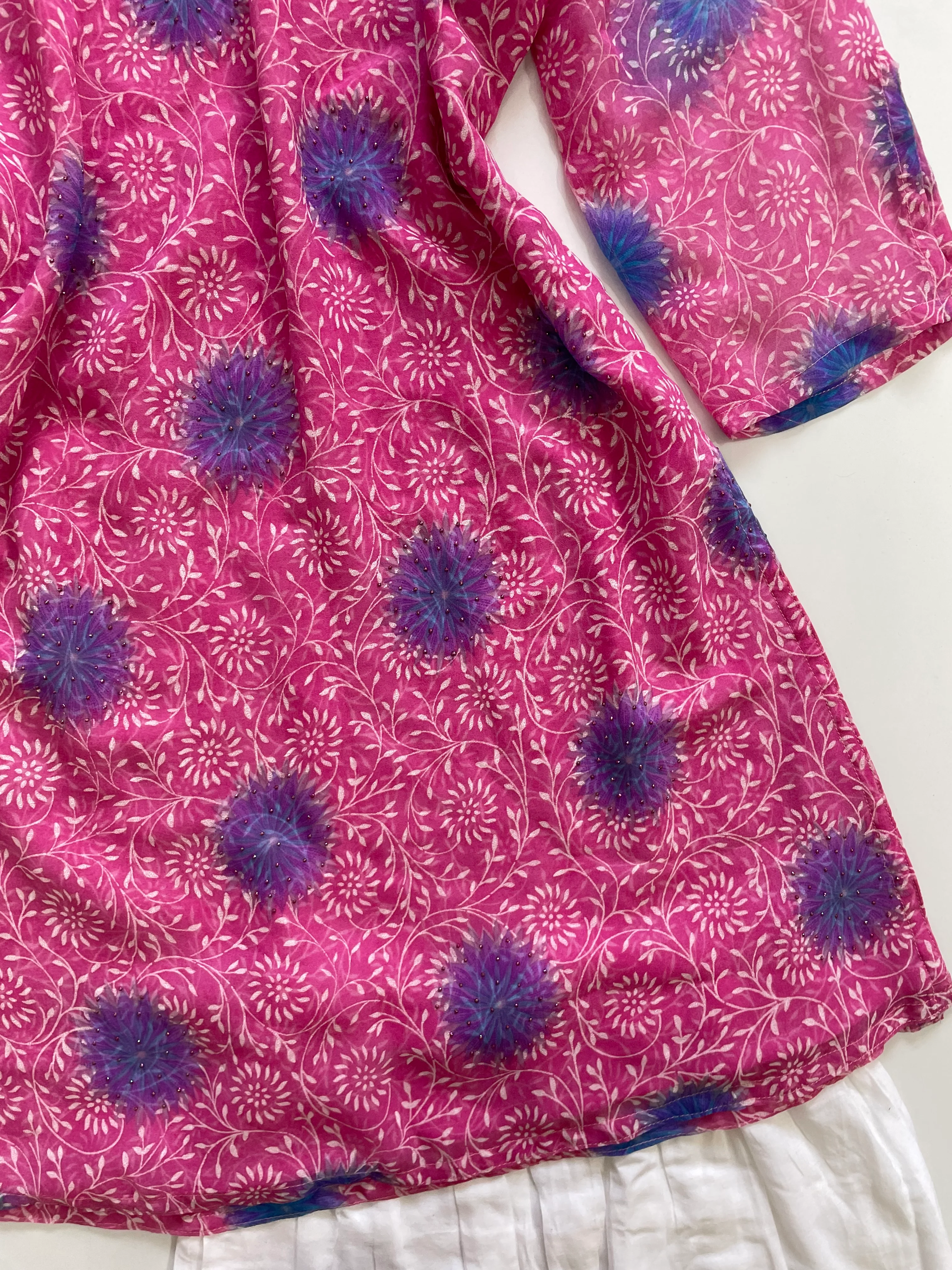 Pink Floral Kurti-Bust 40 - Image 3