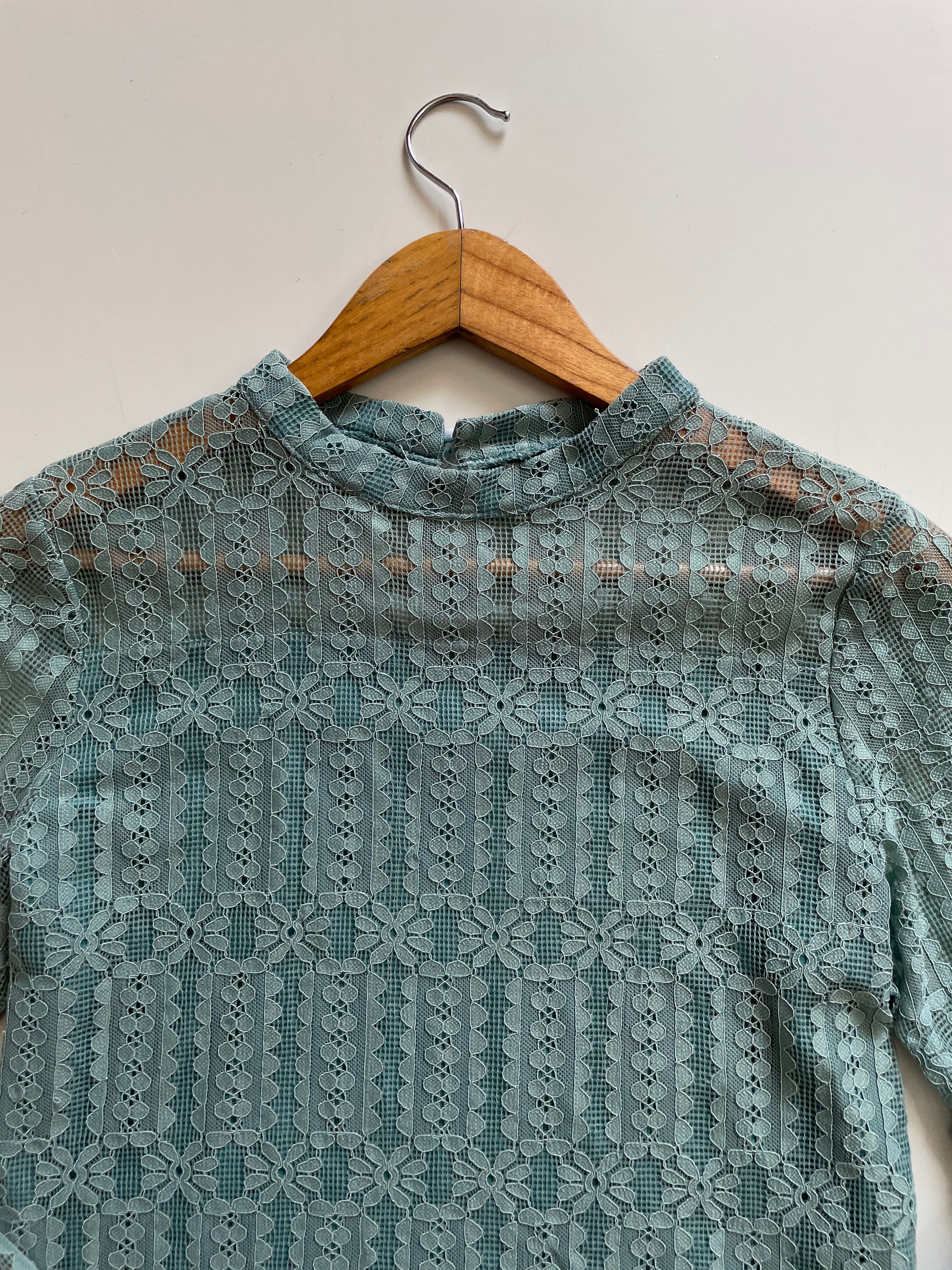 SEA GREEN LACE TOP - BUST 34 to 36 - Image 2