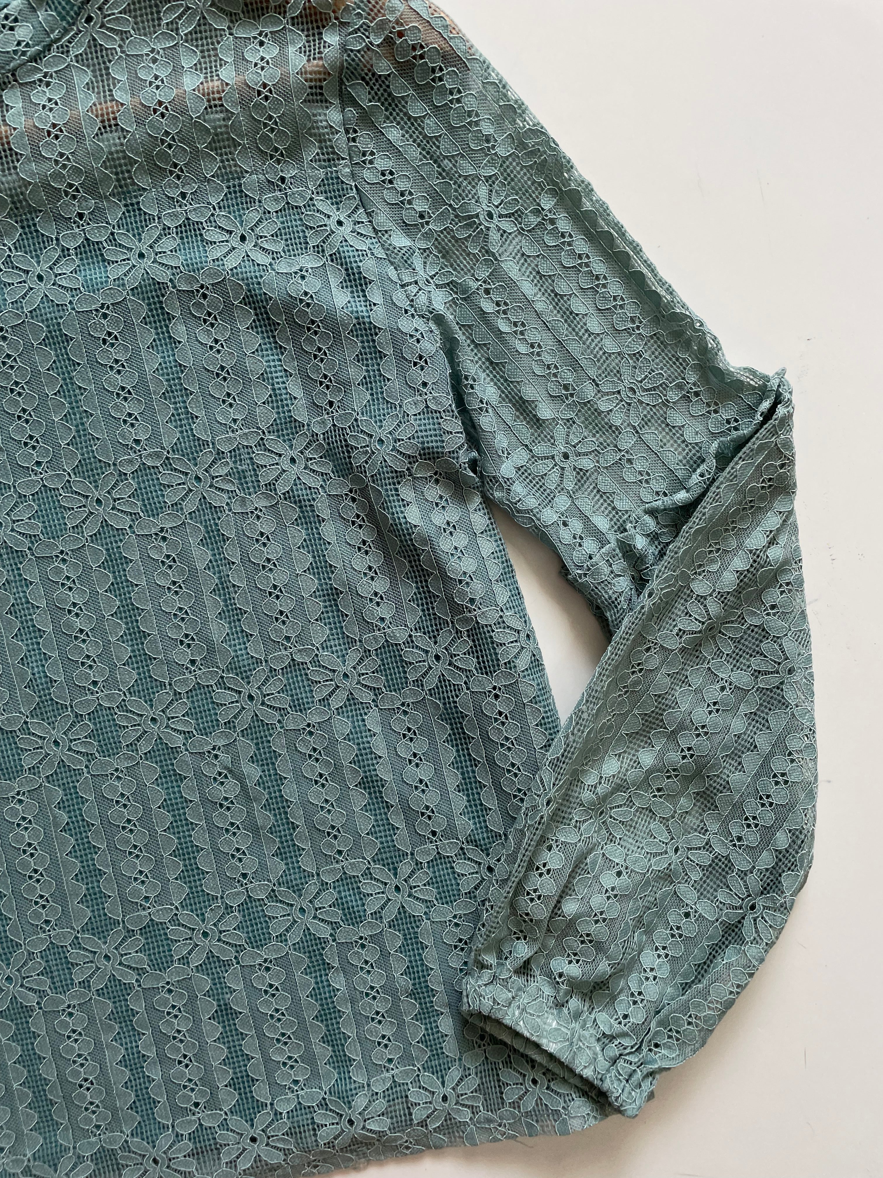 SEA GREEN LACE TOP - BUST 34 to 36 - Image 3