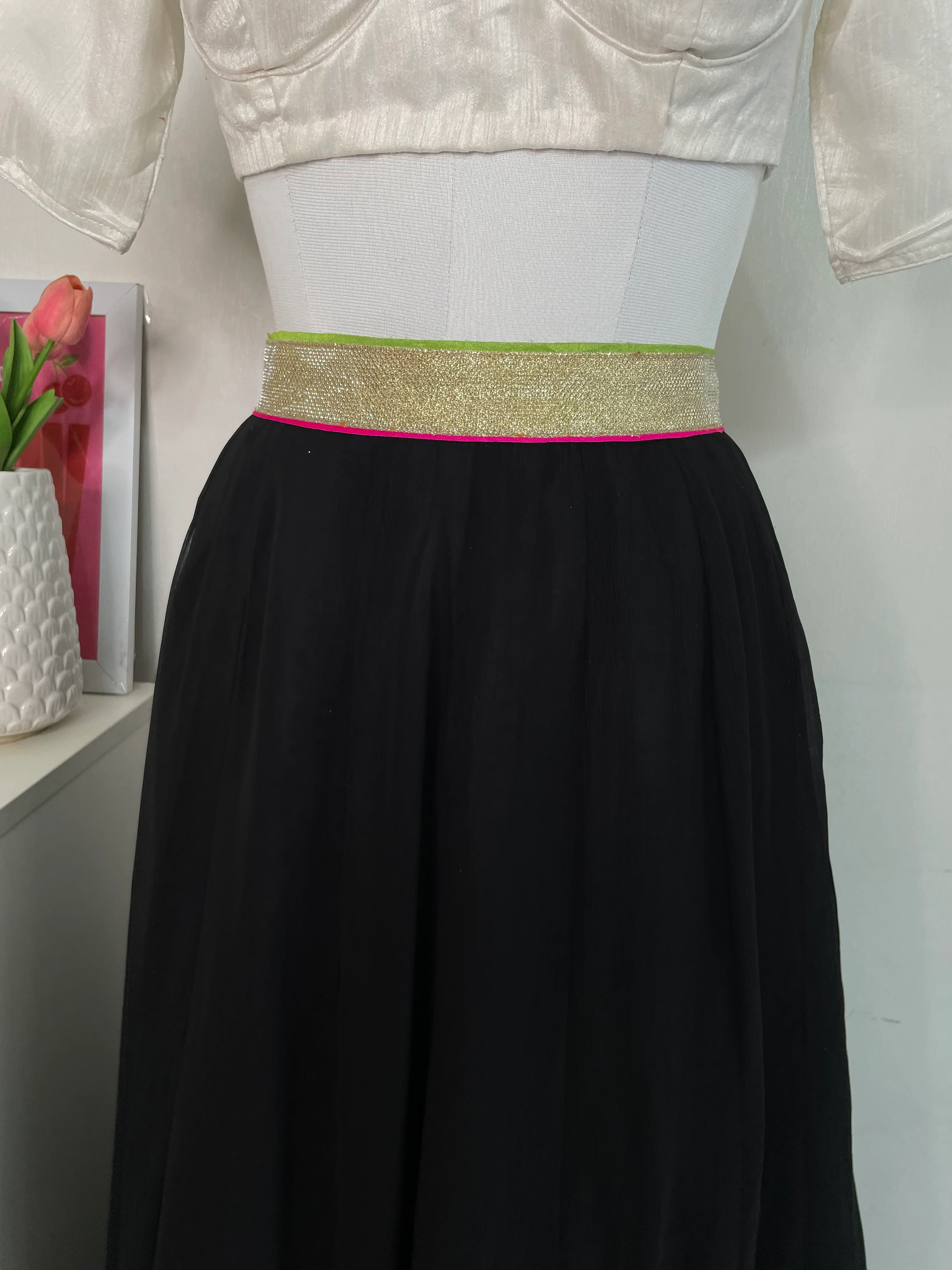 BLACK LEHENGA - WAIST 32 - Image 3