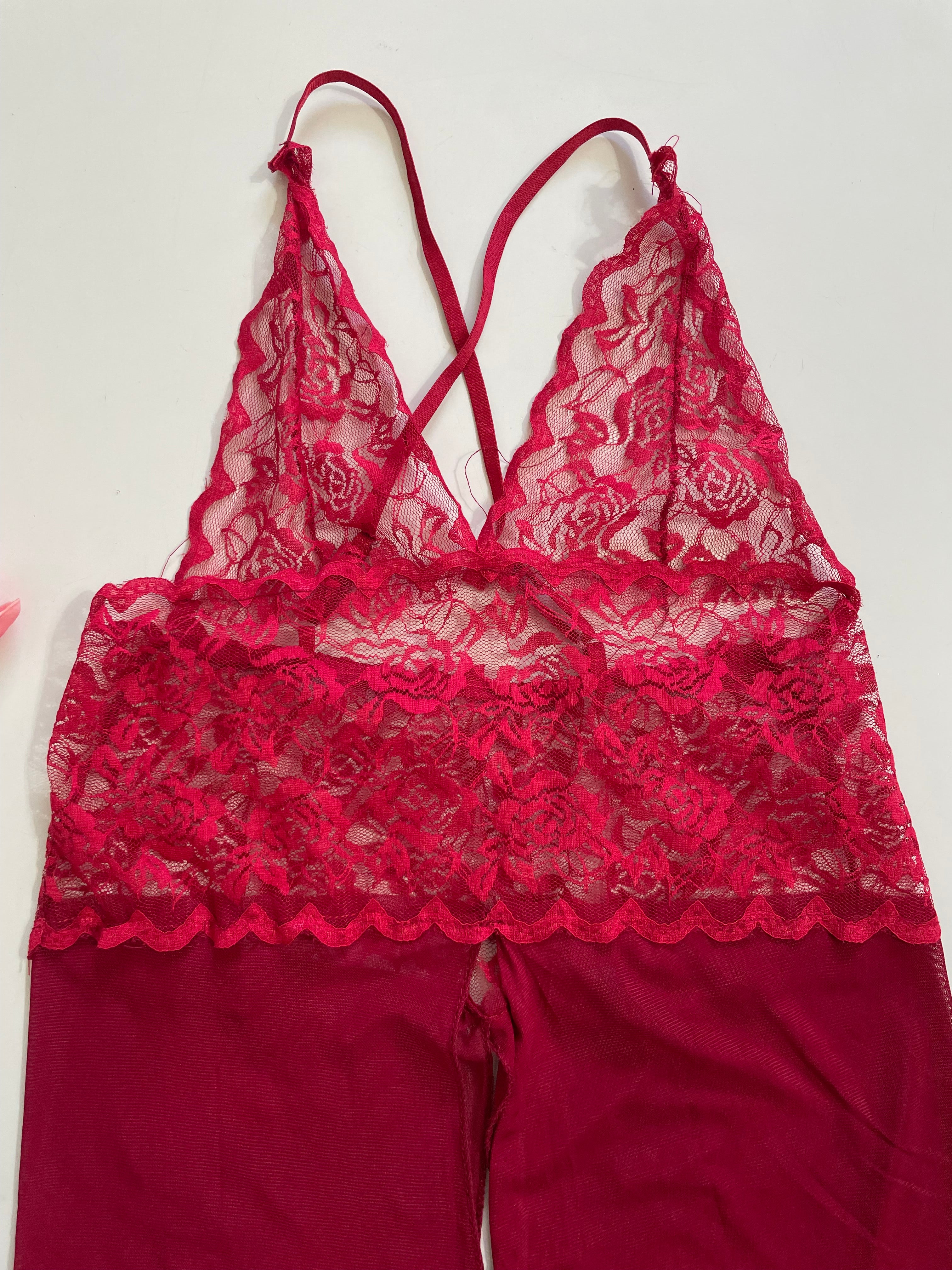 Red Lace Lingerie-Bust 30 to 34 - Image 2