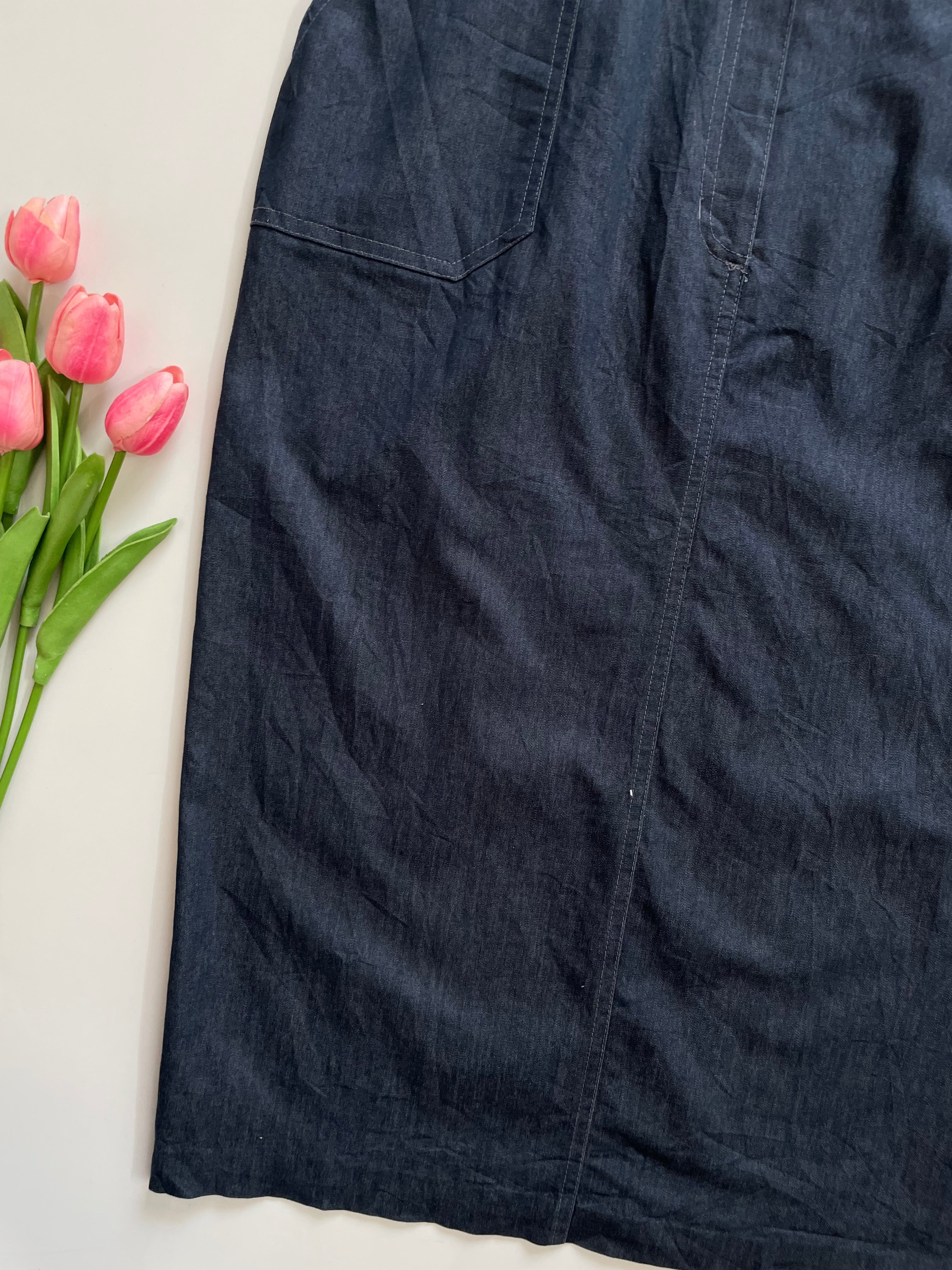 MIDNIGHT BLUE DENIM SKIRT - WAIST 32 - Image 3