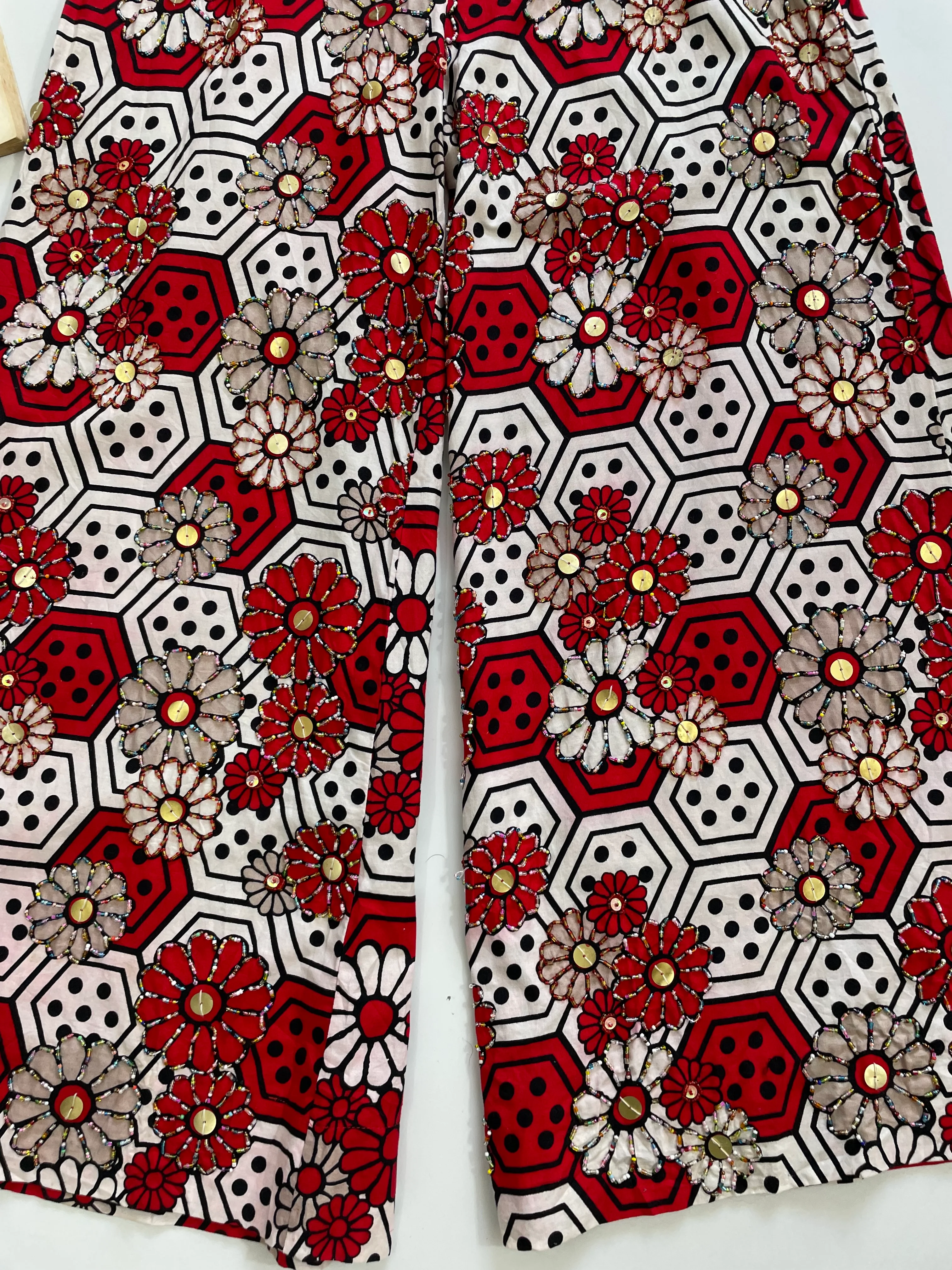 Embroidered Cotton Pants-Waist 30 - Image 3
