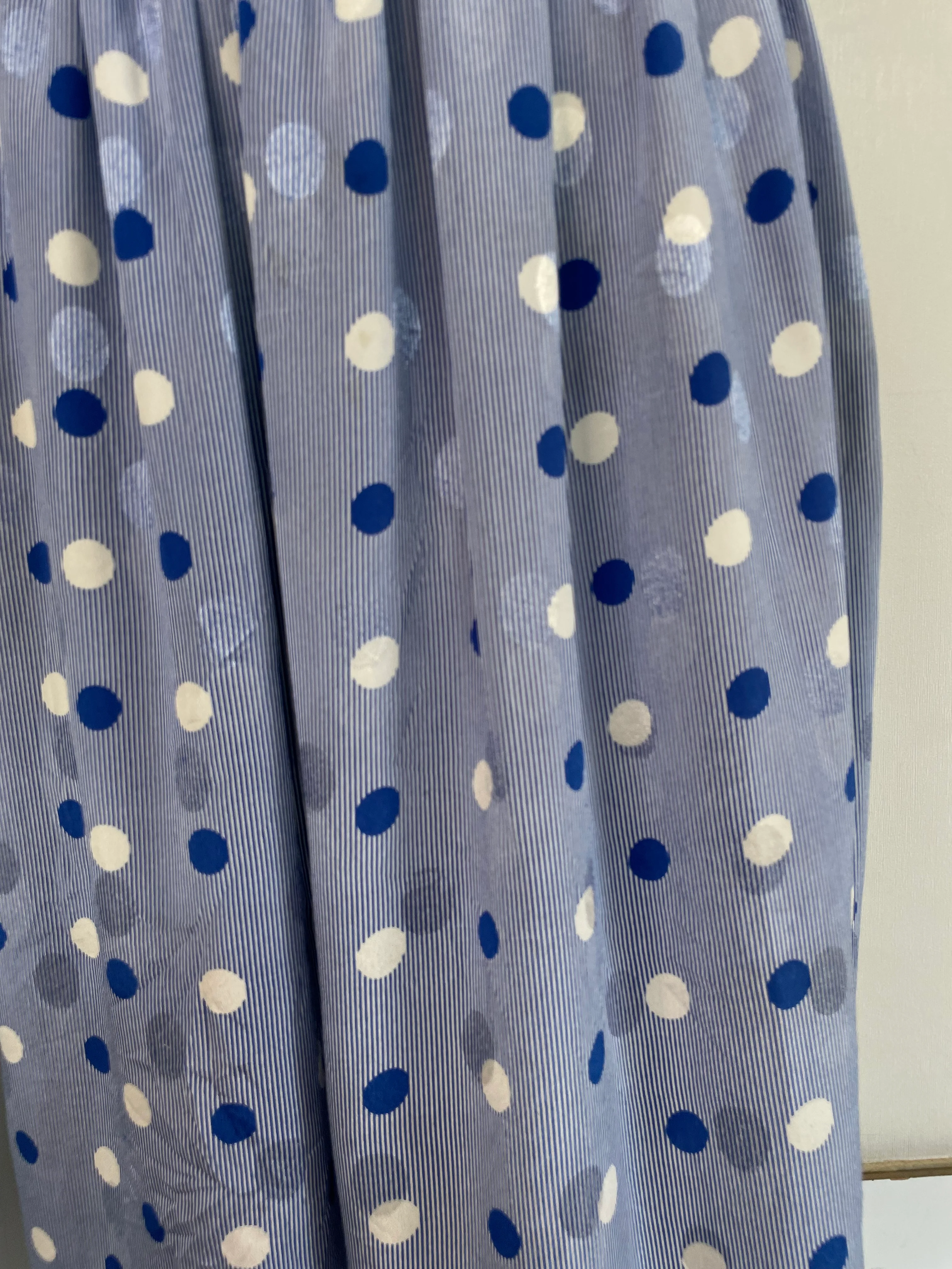 POLKA DOT BLUE STRIPED SKIRT WAIST - 28 - Image 3