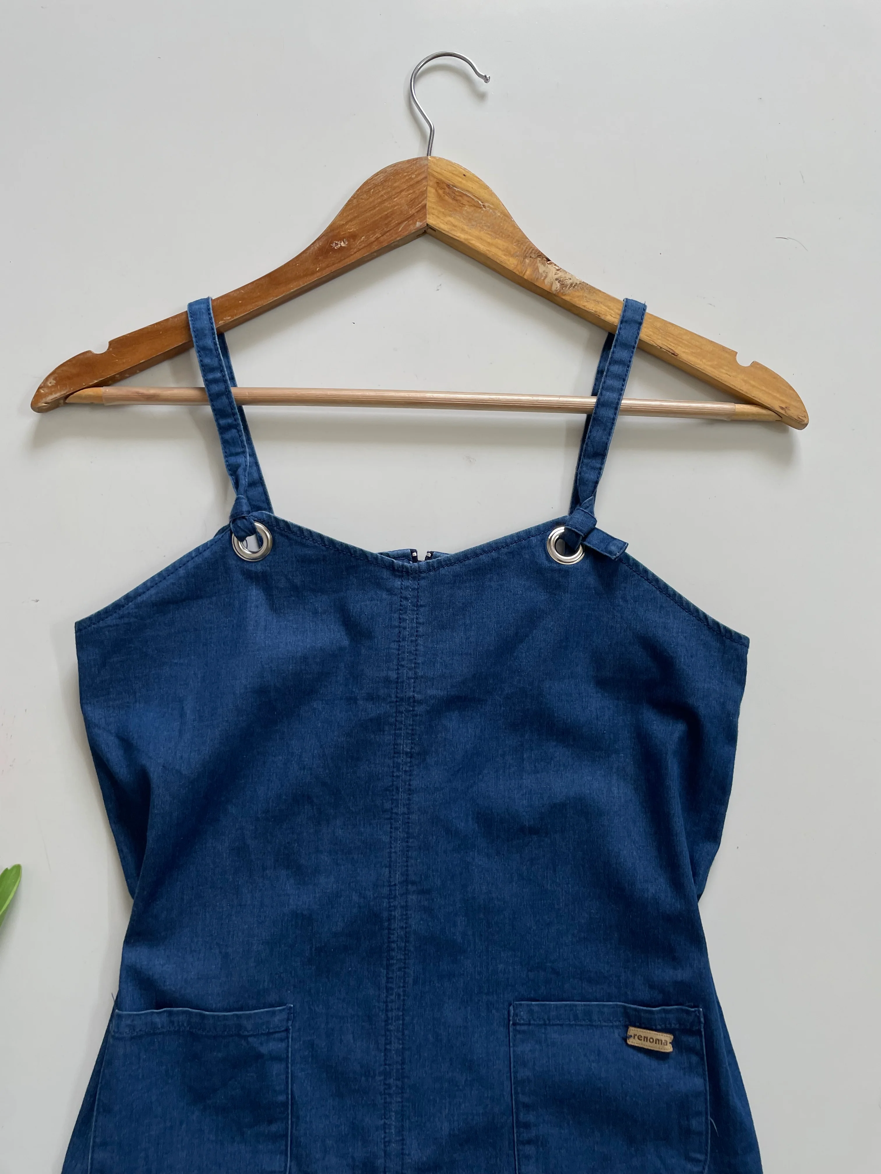 RENOMA DEEP BLUE DENIM DRESS - BUST 30 - Image 2