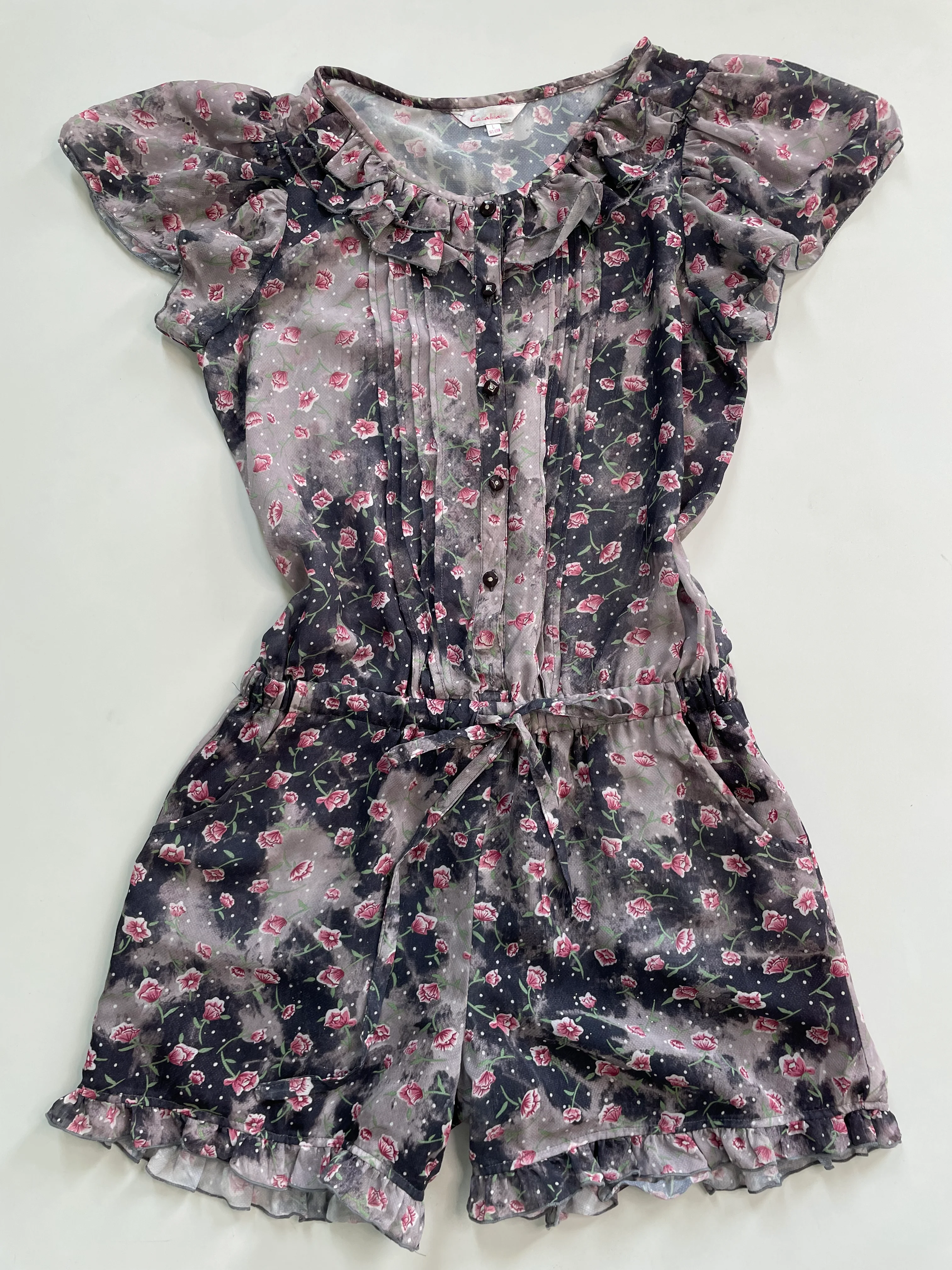Upper Part Sheer Romper-Bust 36