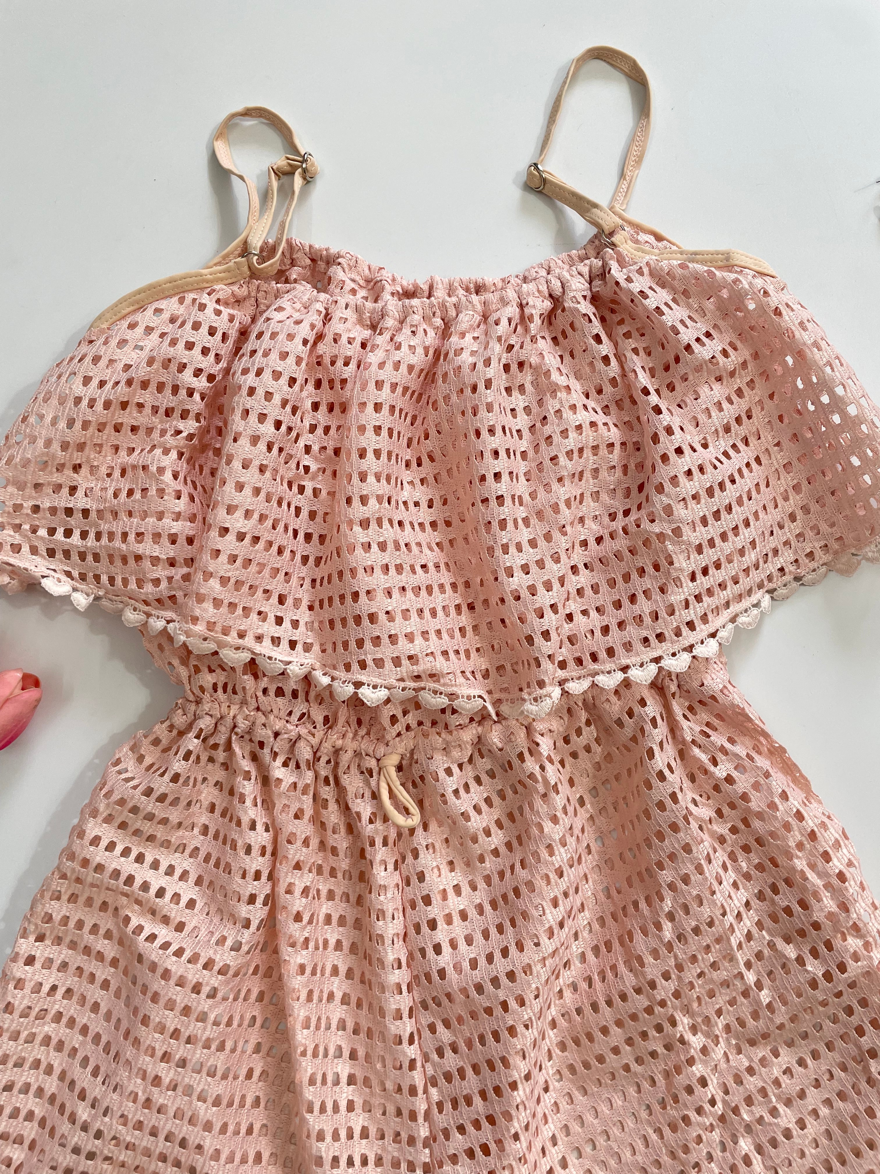Peach Sheer Romper-Bust 30 to 34 - Image 2