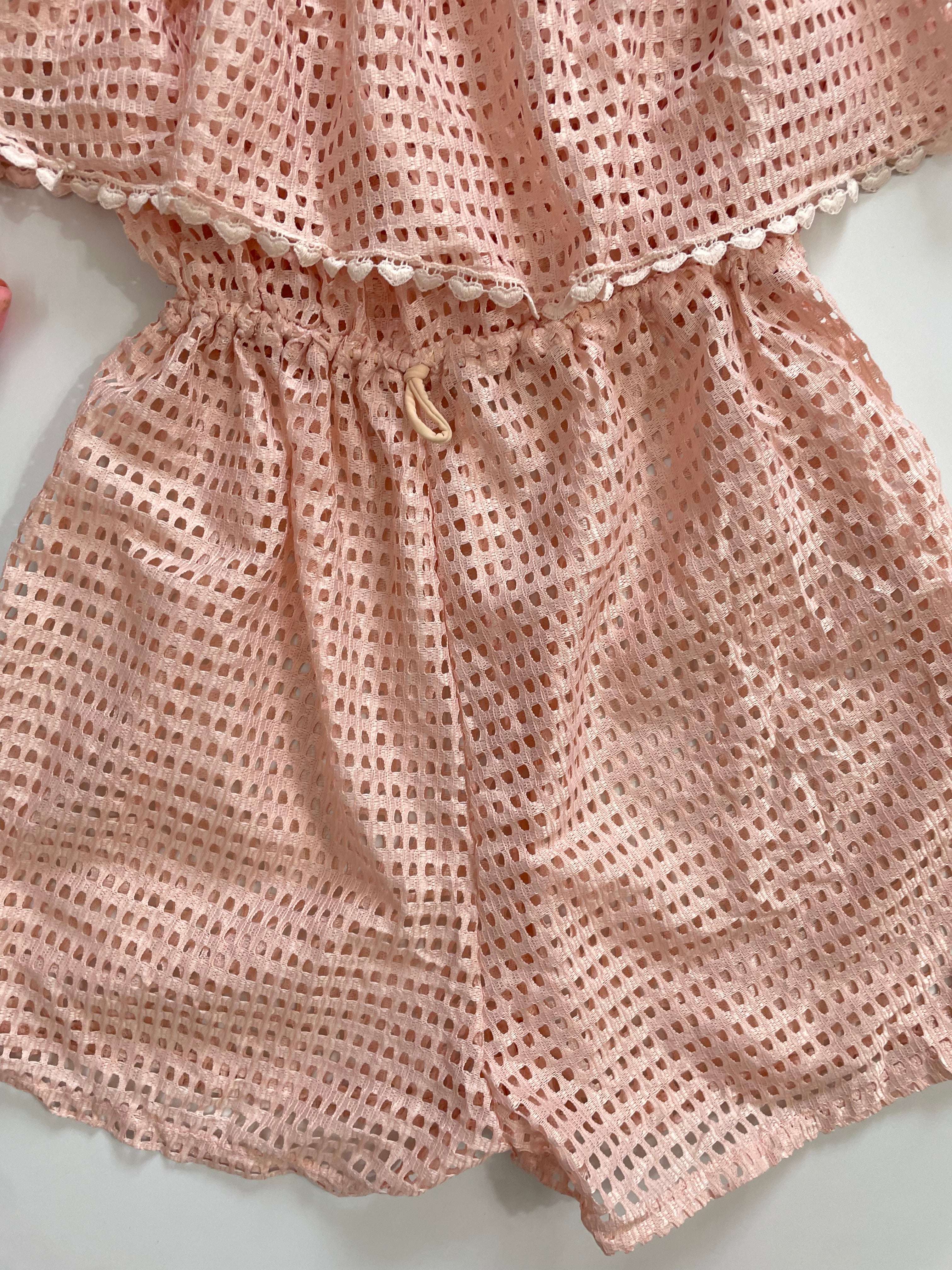 Peach Sheer Romper-Bust 30 to 34 - Image 3