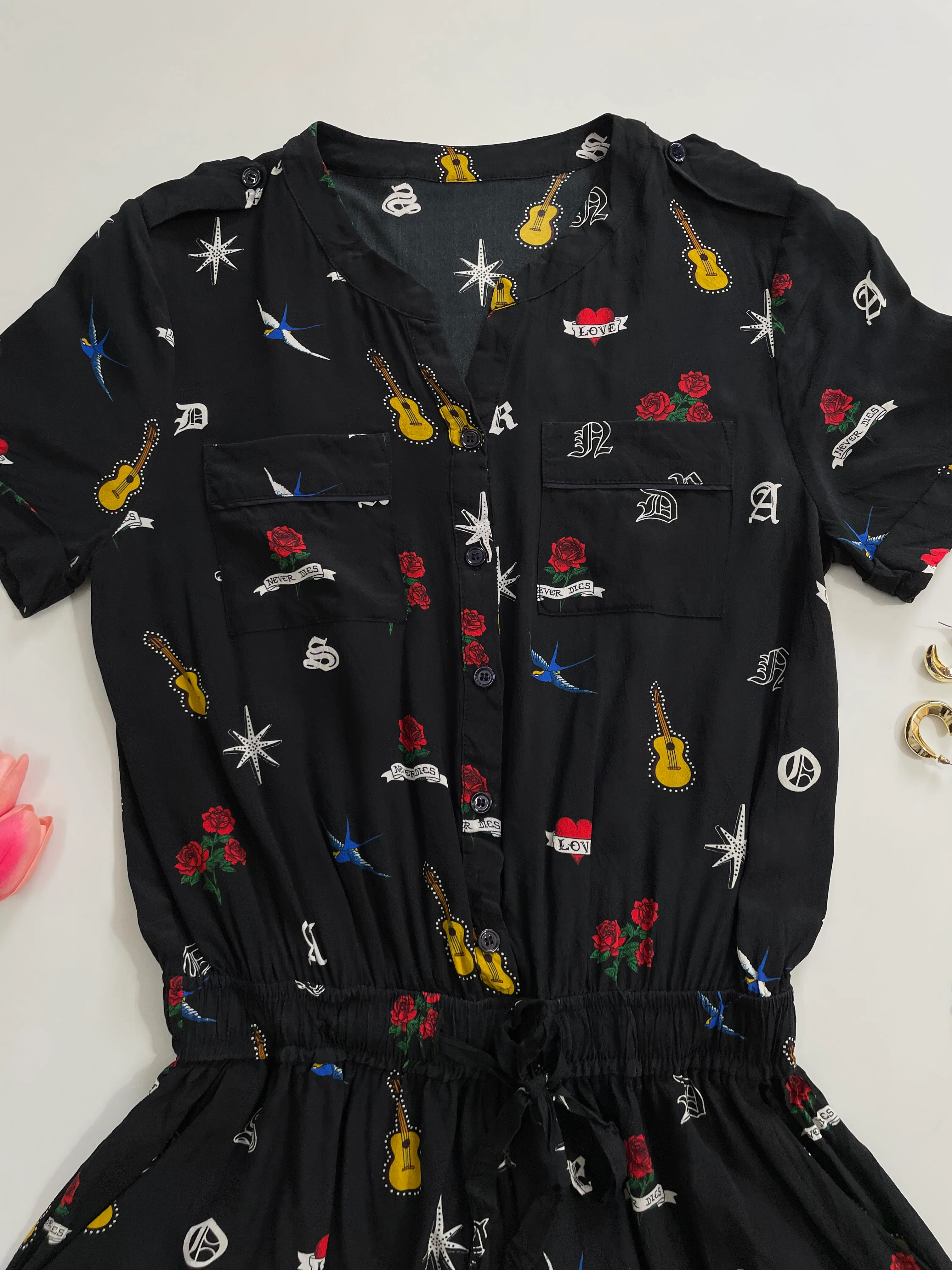 100% Silk Romper-Bust 34 - Image 2