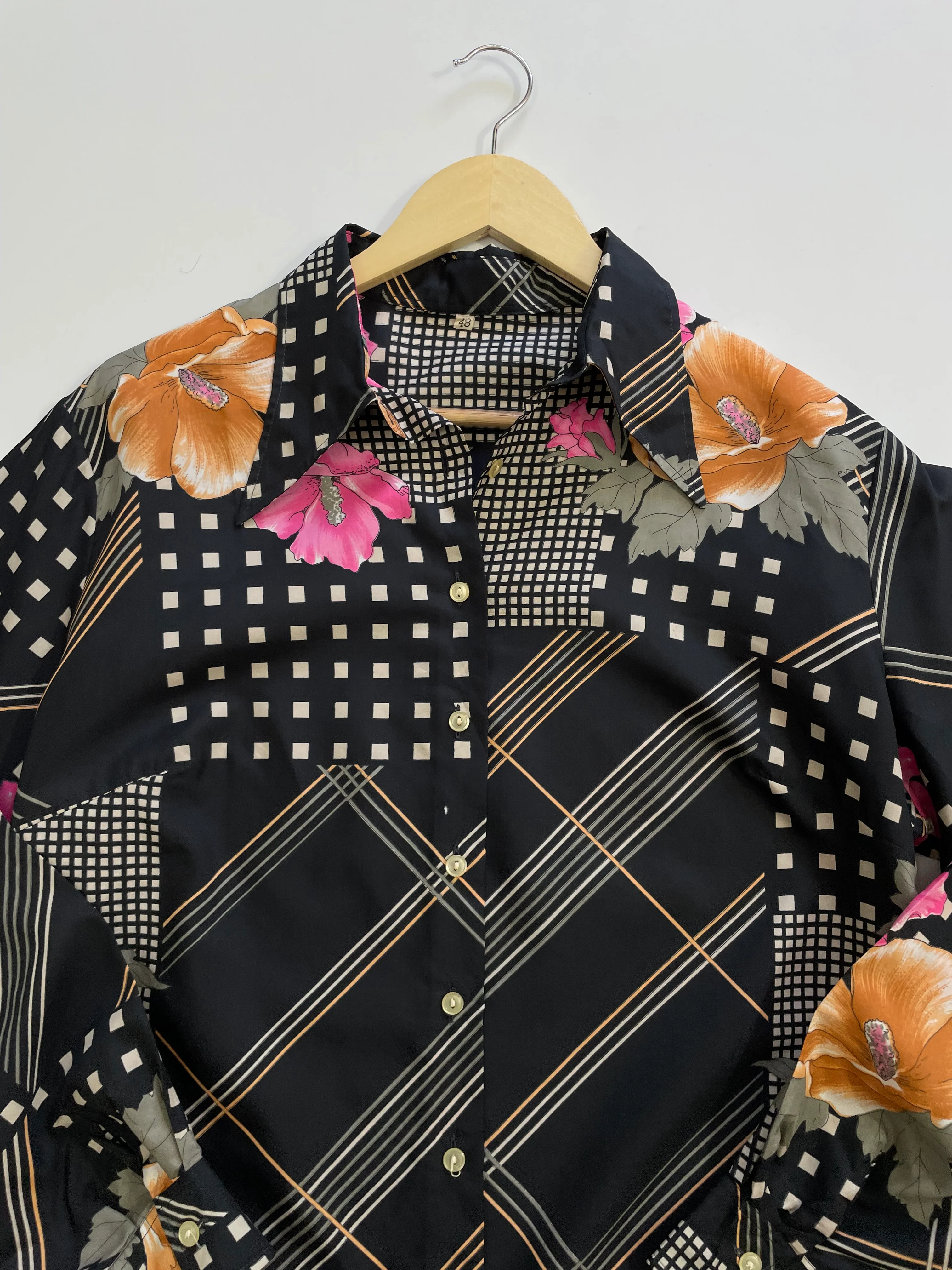 Black Printed Shirt-Bust 48 - Image 2