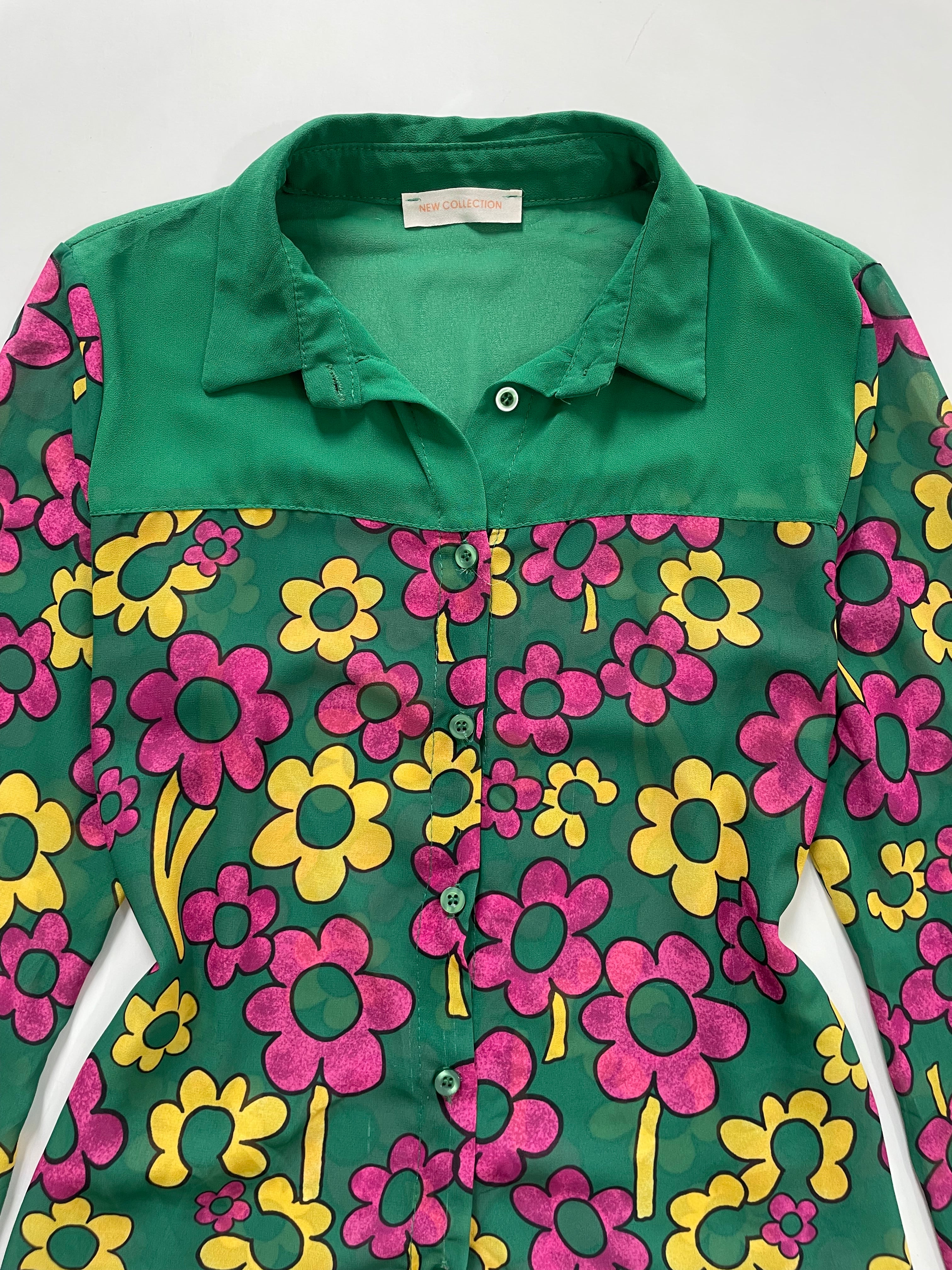 Flower Sheer Shirt-Bust 38 - Image 2