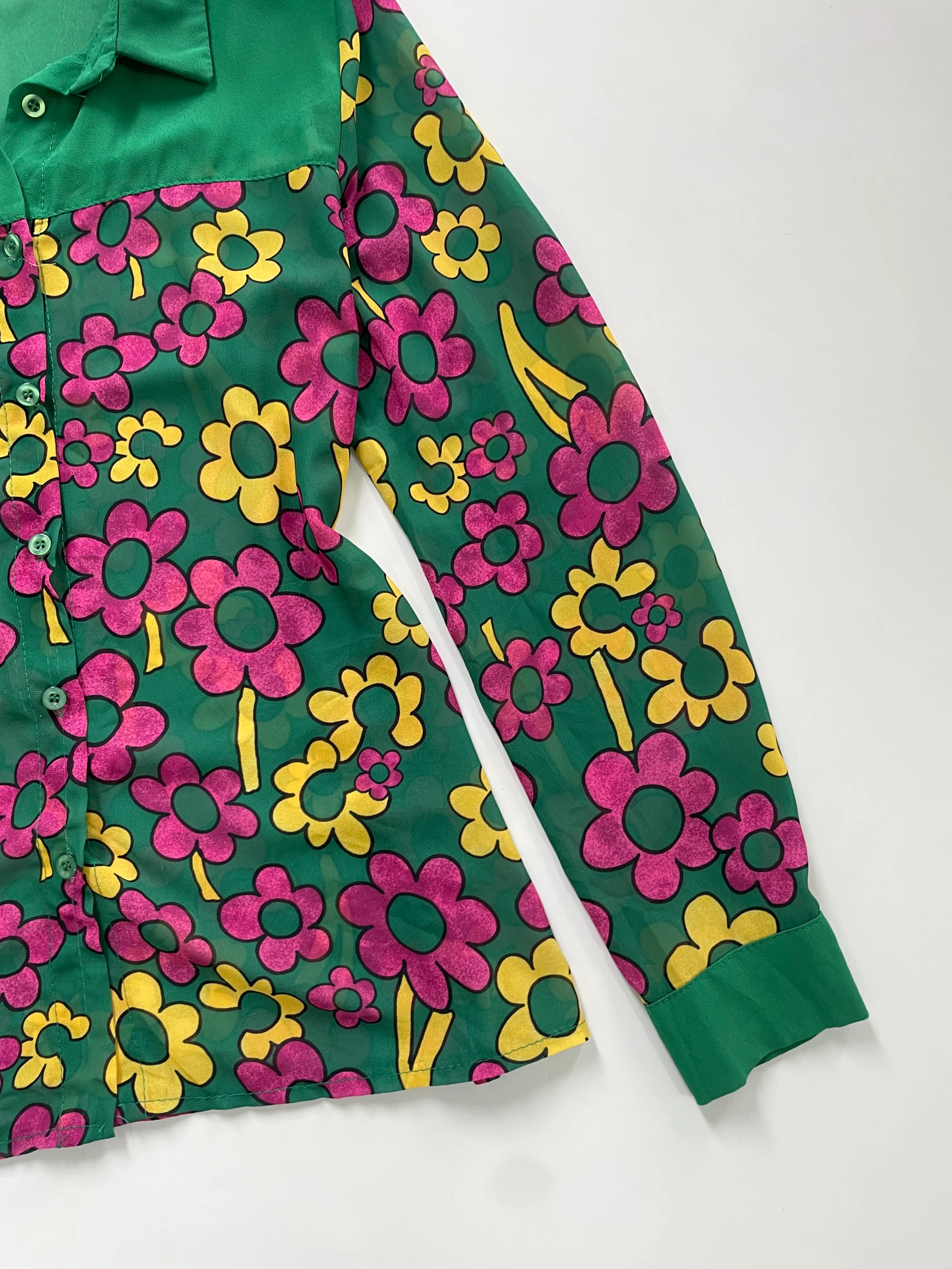 Flower Sheer Shirt-Bust 38 - Image 3