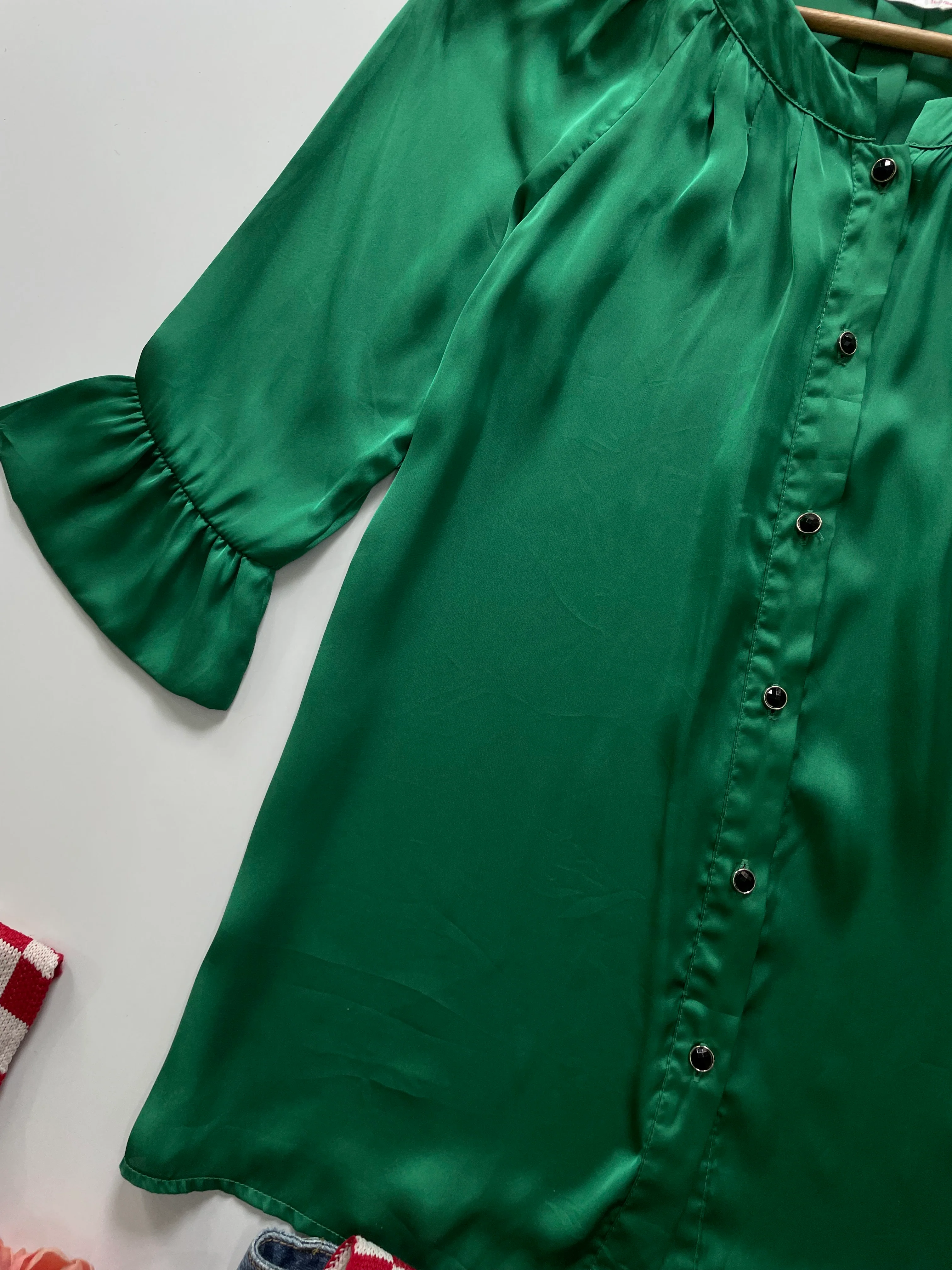 Colour satin shirt-bust 34 - Image 2