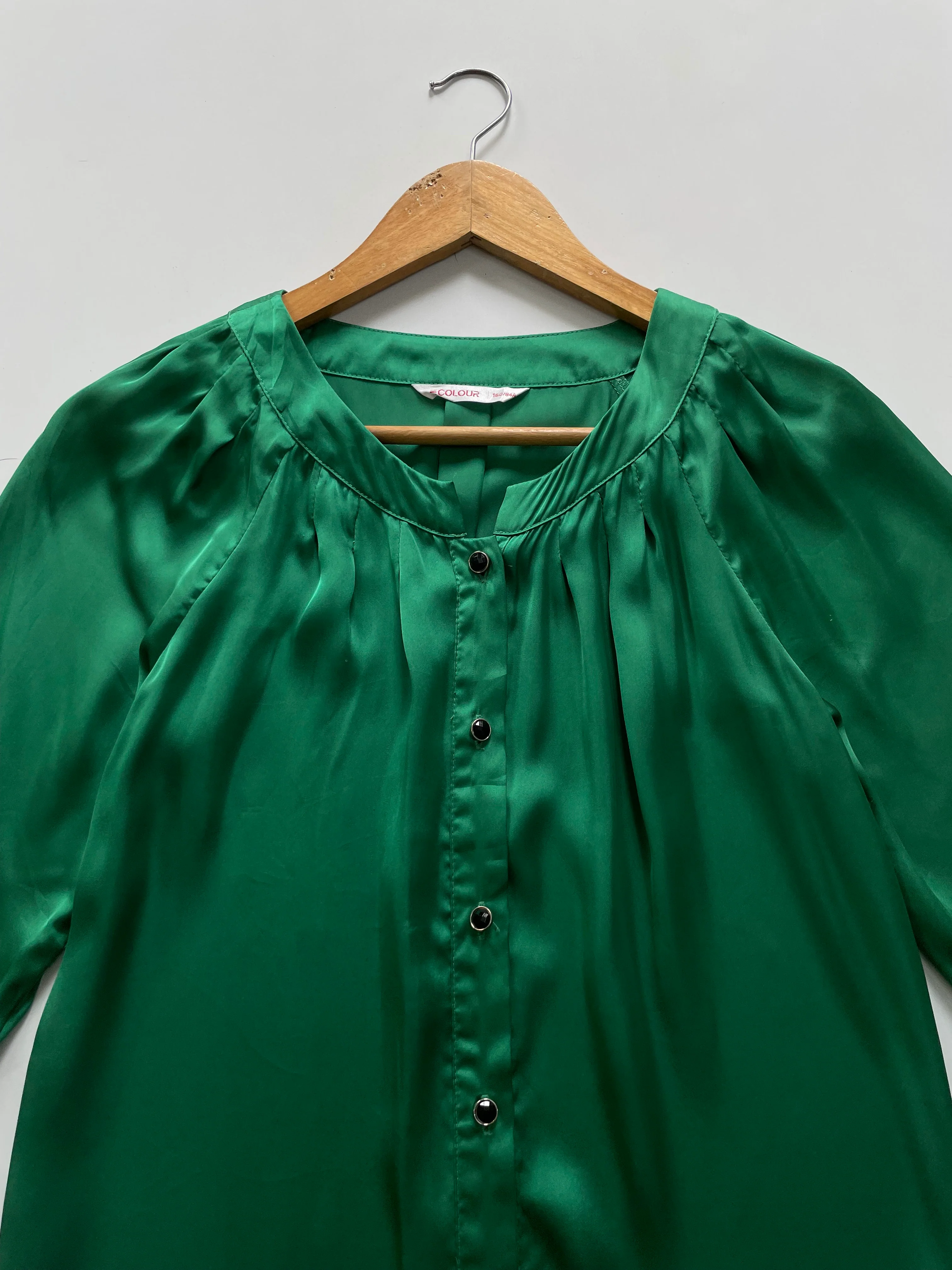 Colour satin shirt-bust 34 - Image 3