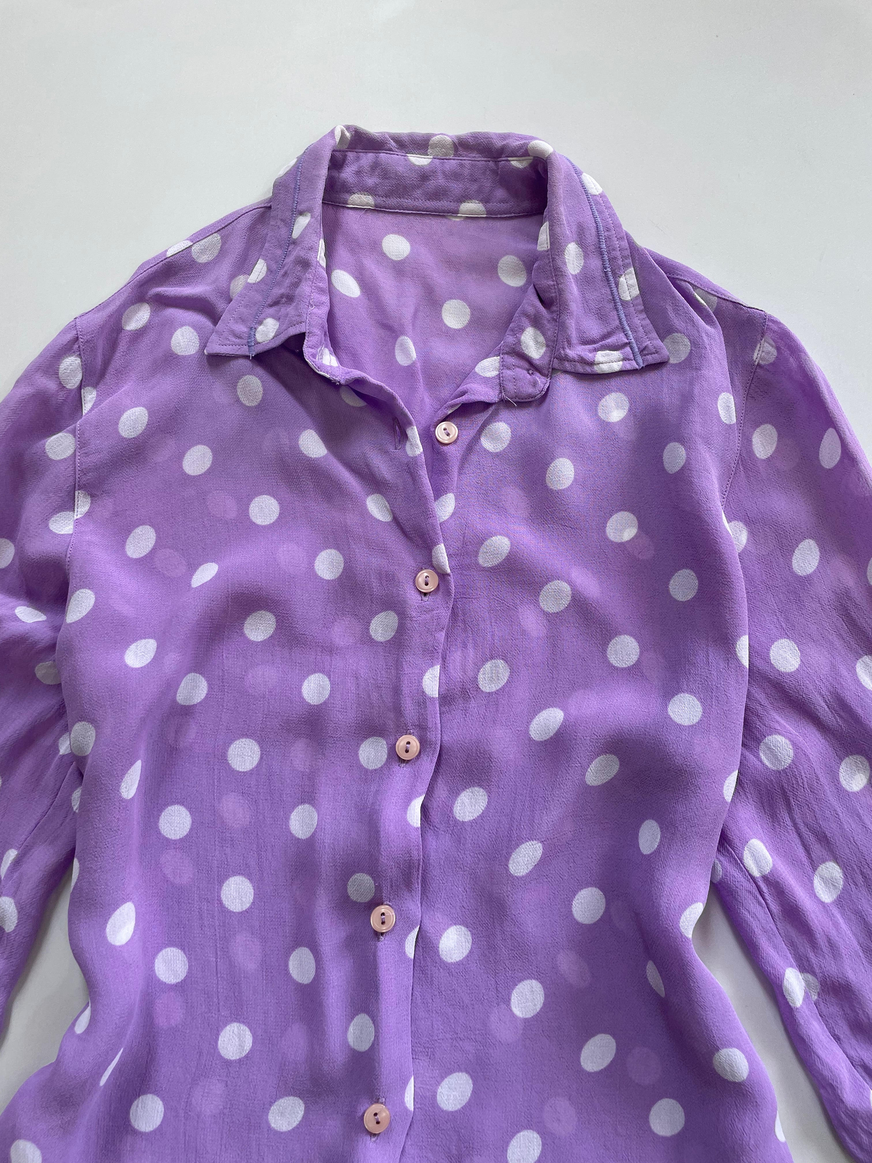 Sheer Polka Dot Shirt-Bust 34 - Image 2