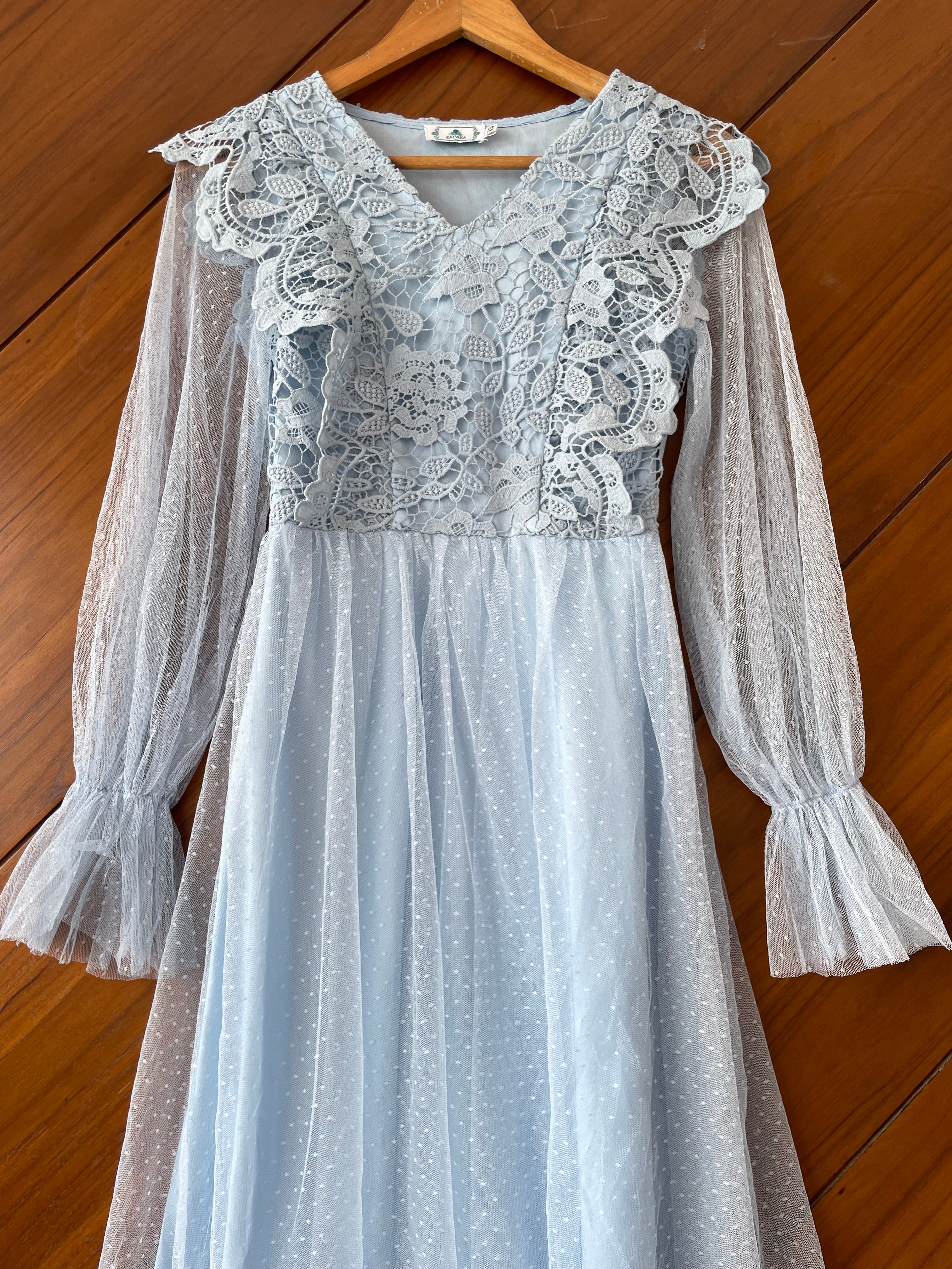 Vintage Lace Dress-Bust 28 - Image 2