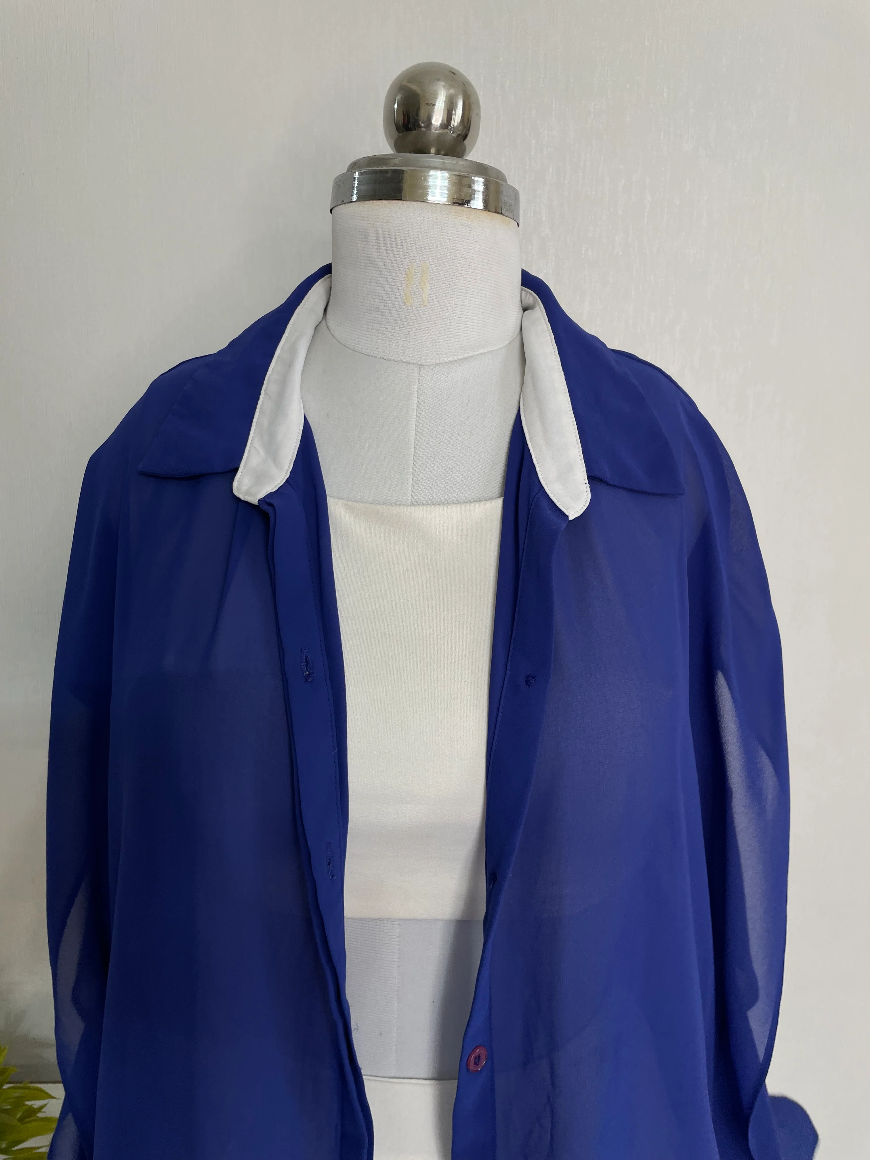 SHEER BLUE SHIRT - BUST 42 - Image 2
