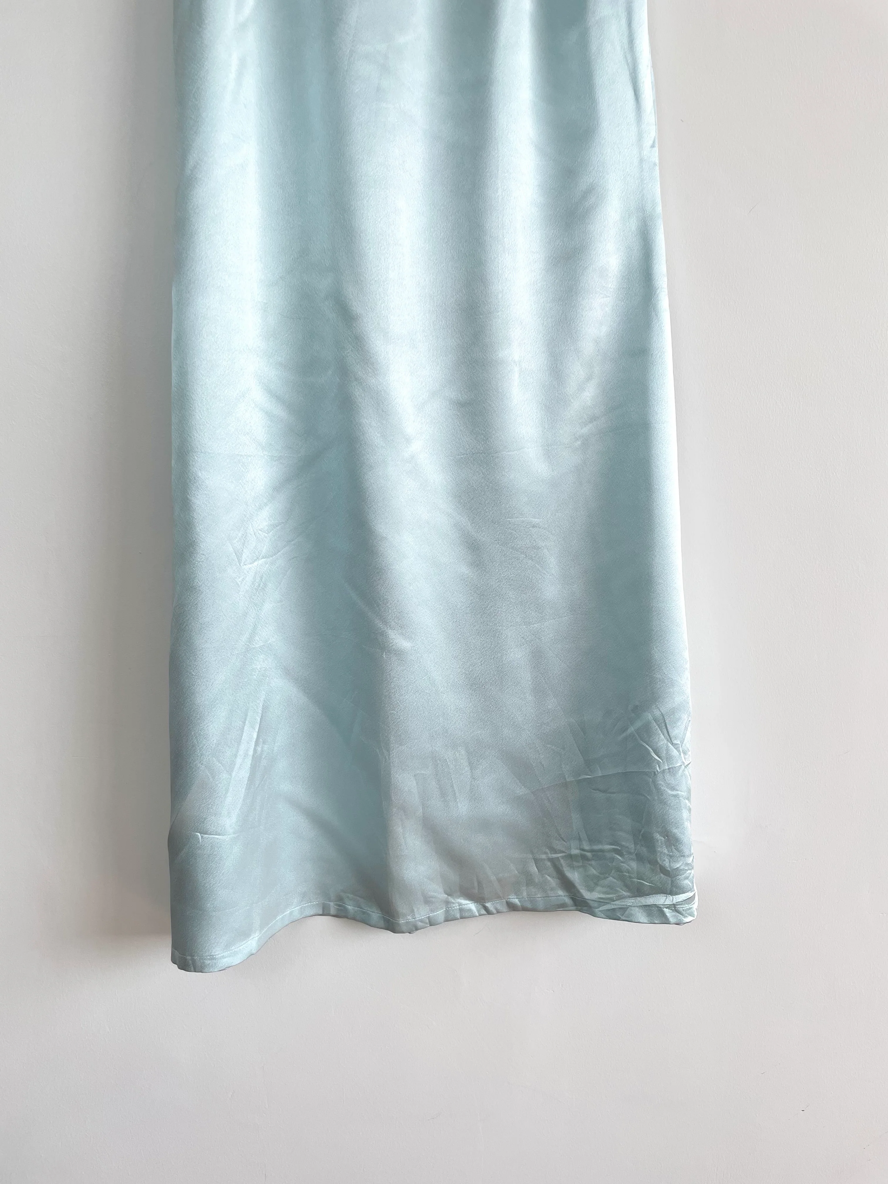 Baby Blue Satin Skirt-Waist 26 to 28 - Image 3