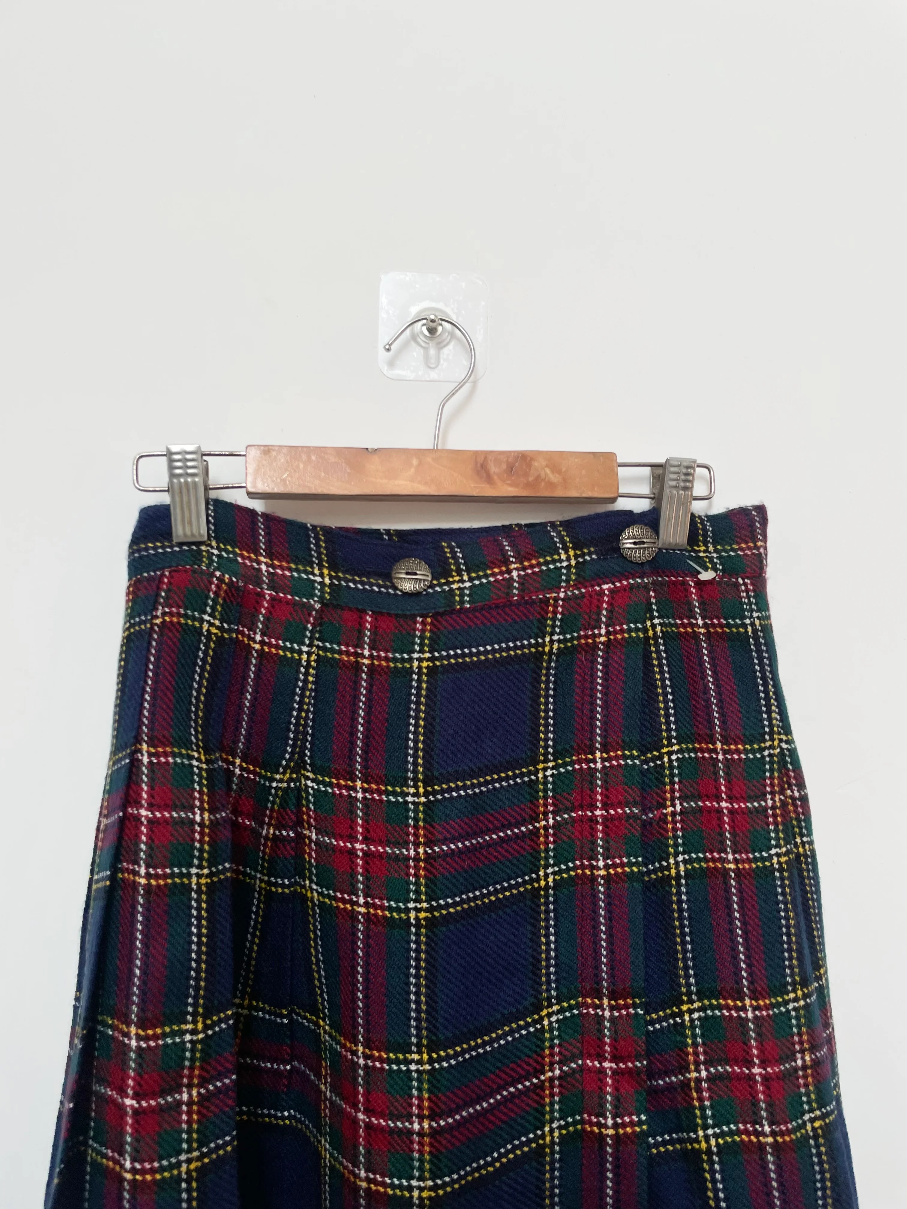 Dark Academia Plaid Skirt-Waist 30 - Image 2