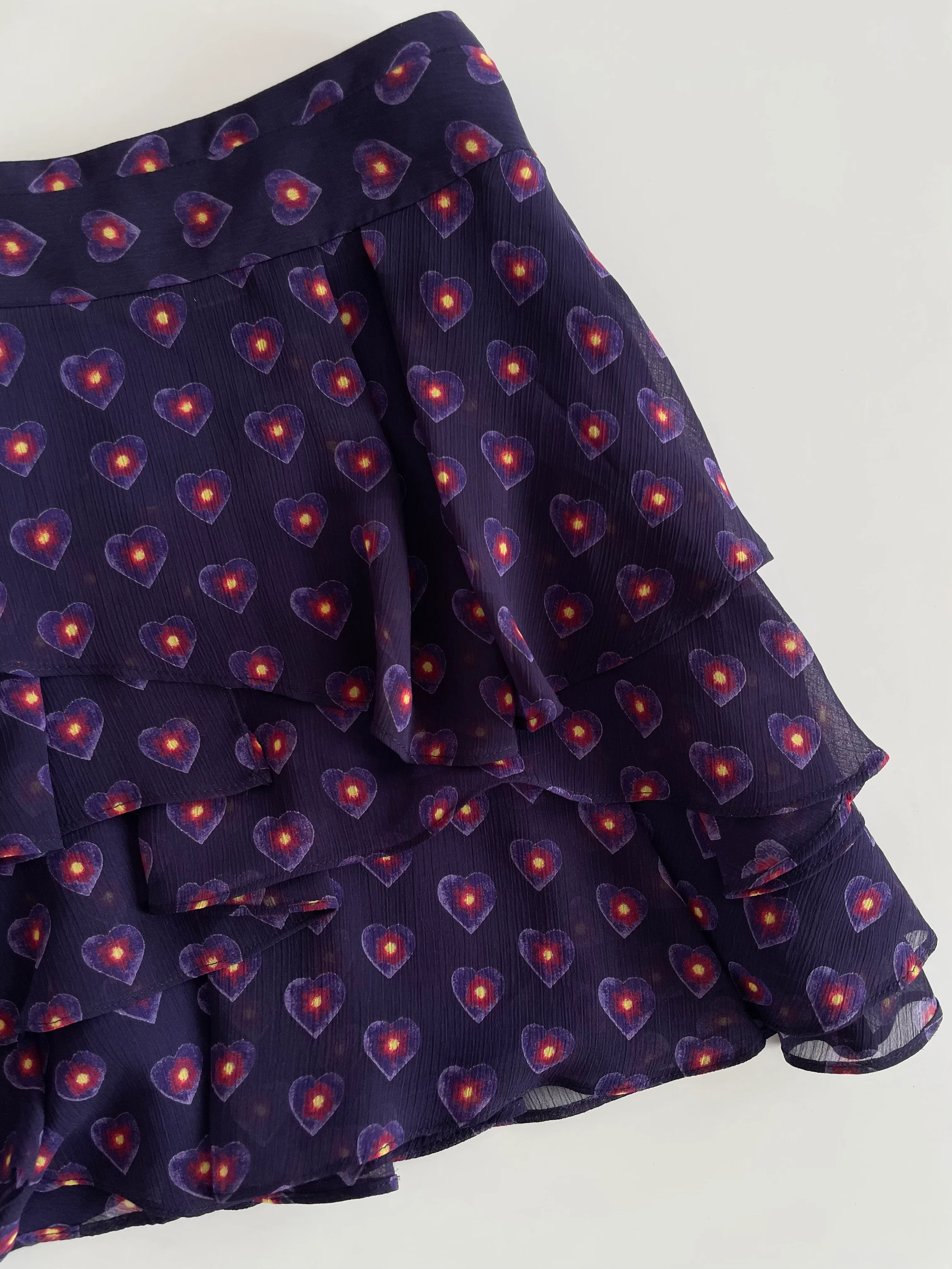 Purple Hearts Ruffle Skirt-Waist 26 - Image 3