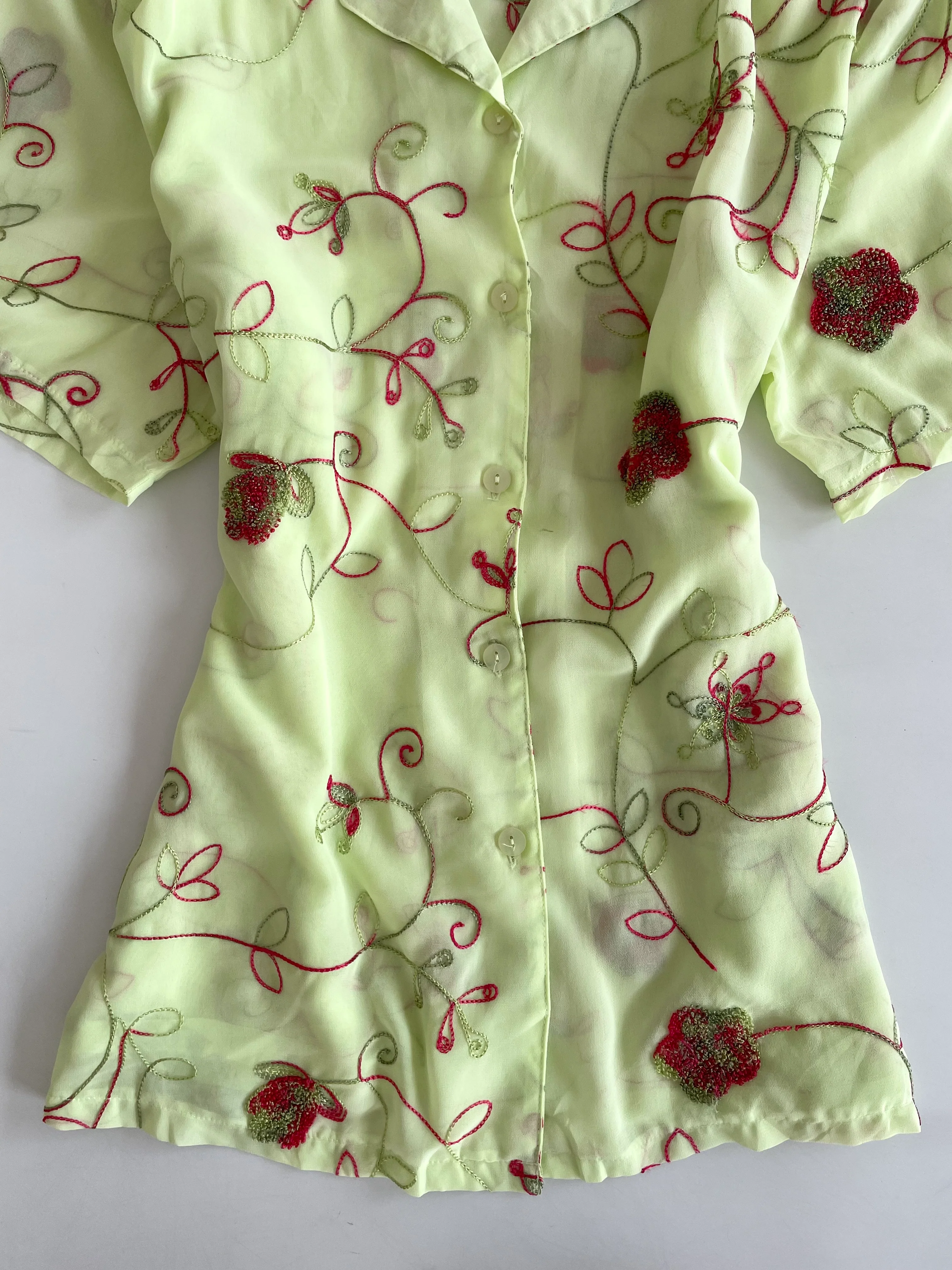 Embroidered Sheer Shirt-Bust 52 - Image 3