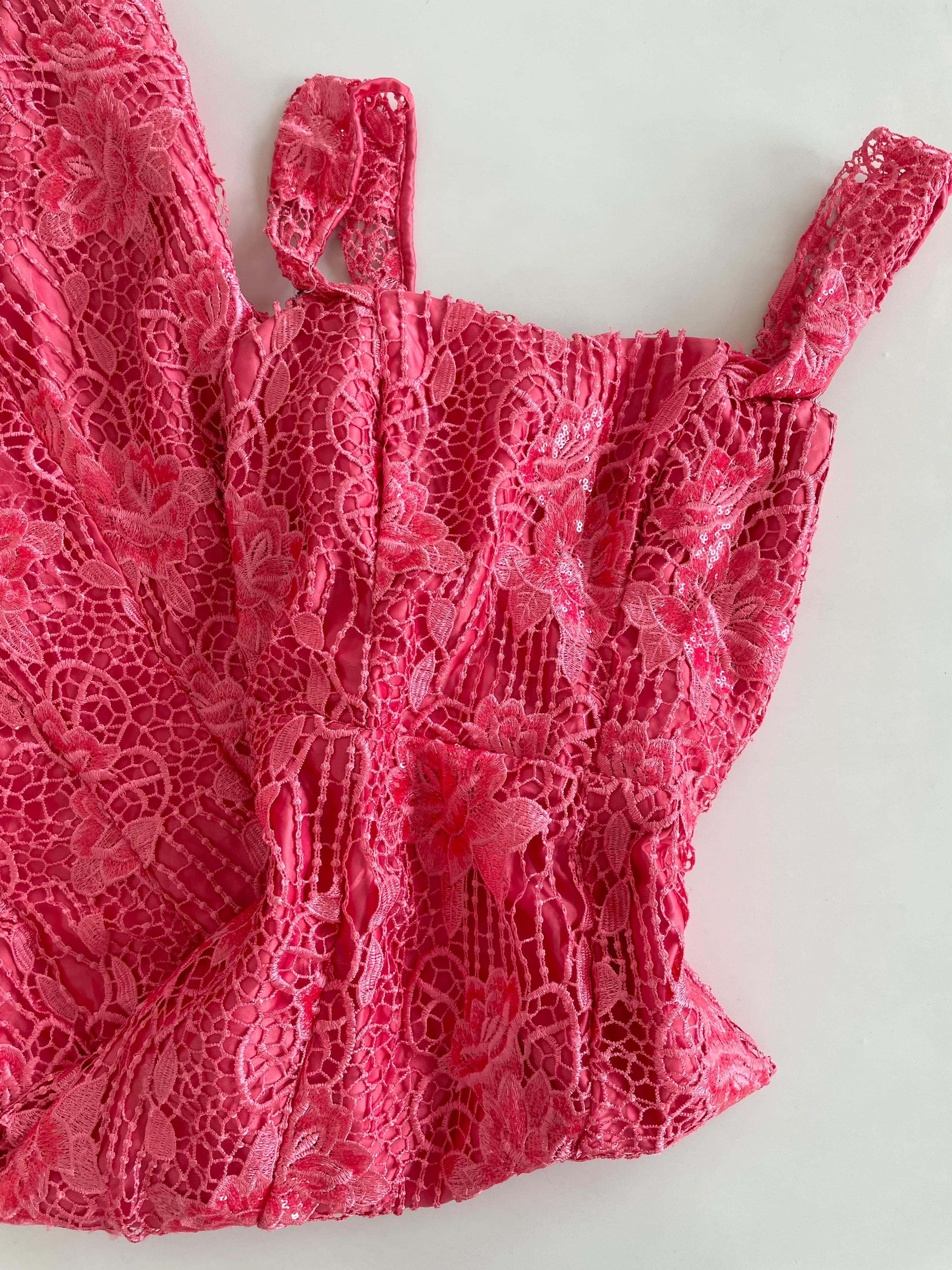 Sequin & Lace Vintage Dress-Bust 34 - Image 3
