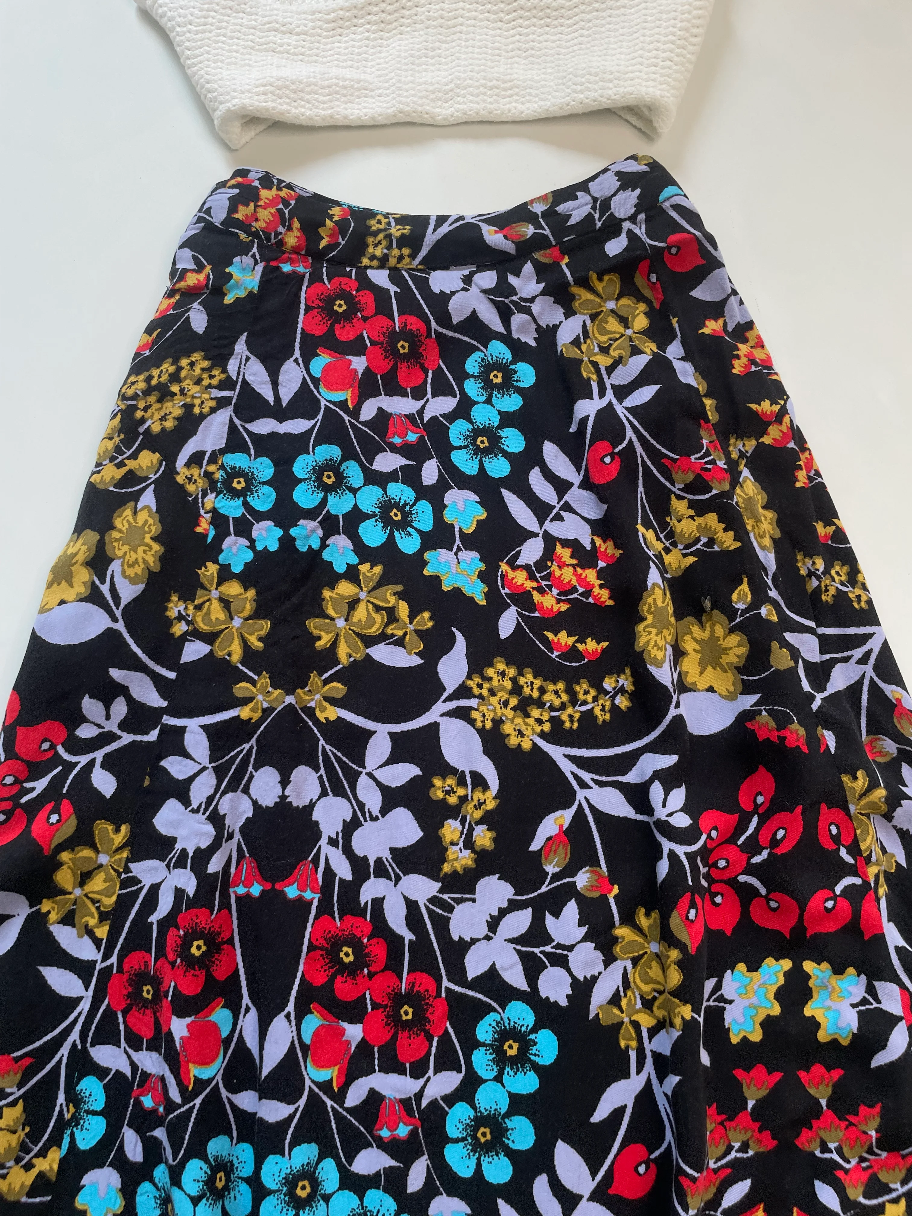 Asymmetric Cotton Skirt-Waist 30 - Image 3