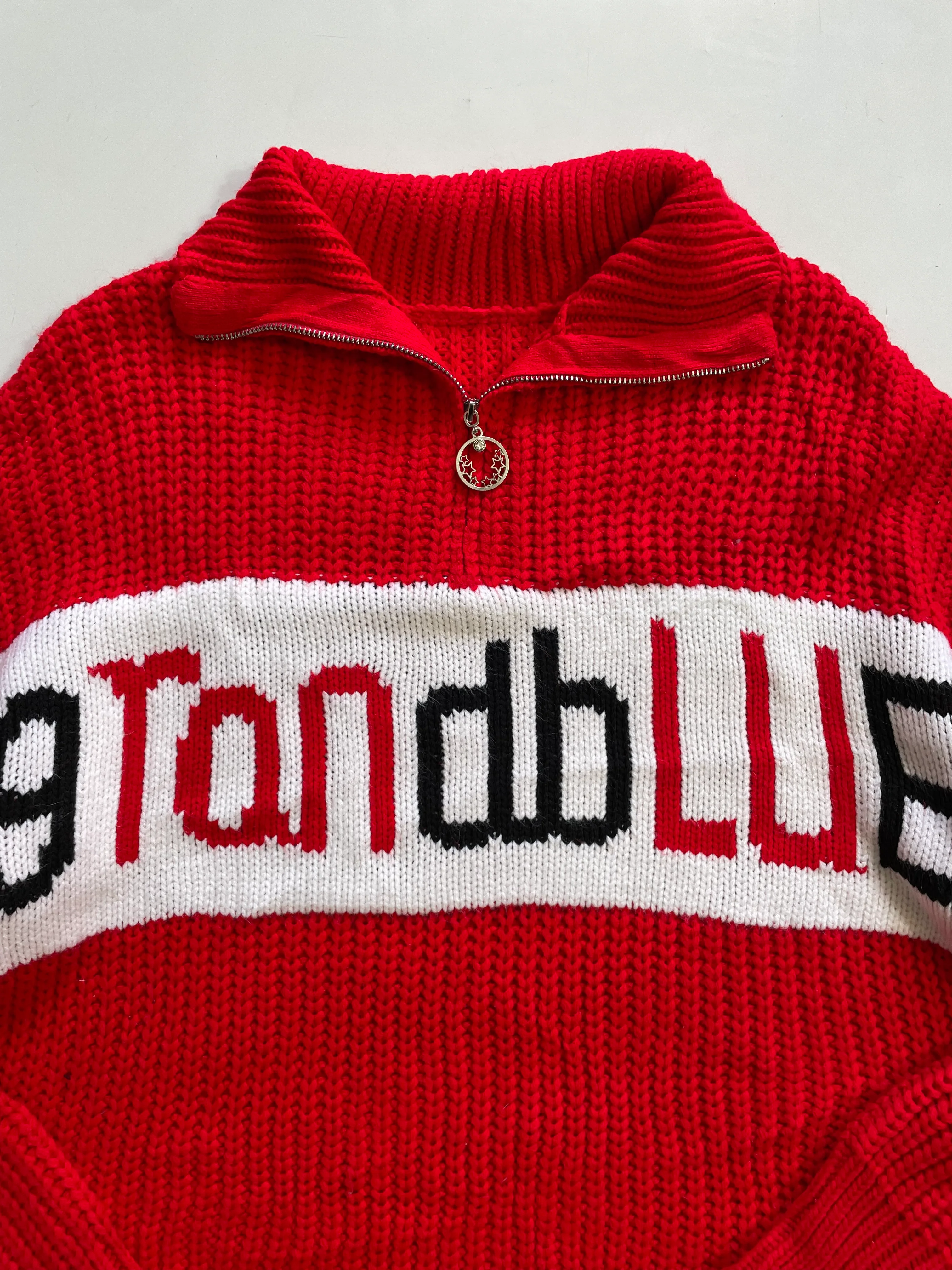 Red Half Zip Up Soft Sweater - Bust 42 to 46 - Image 2