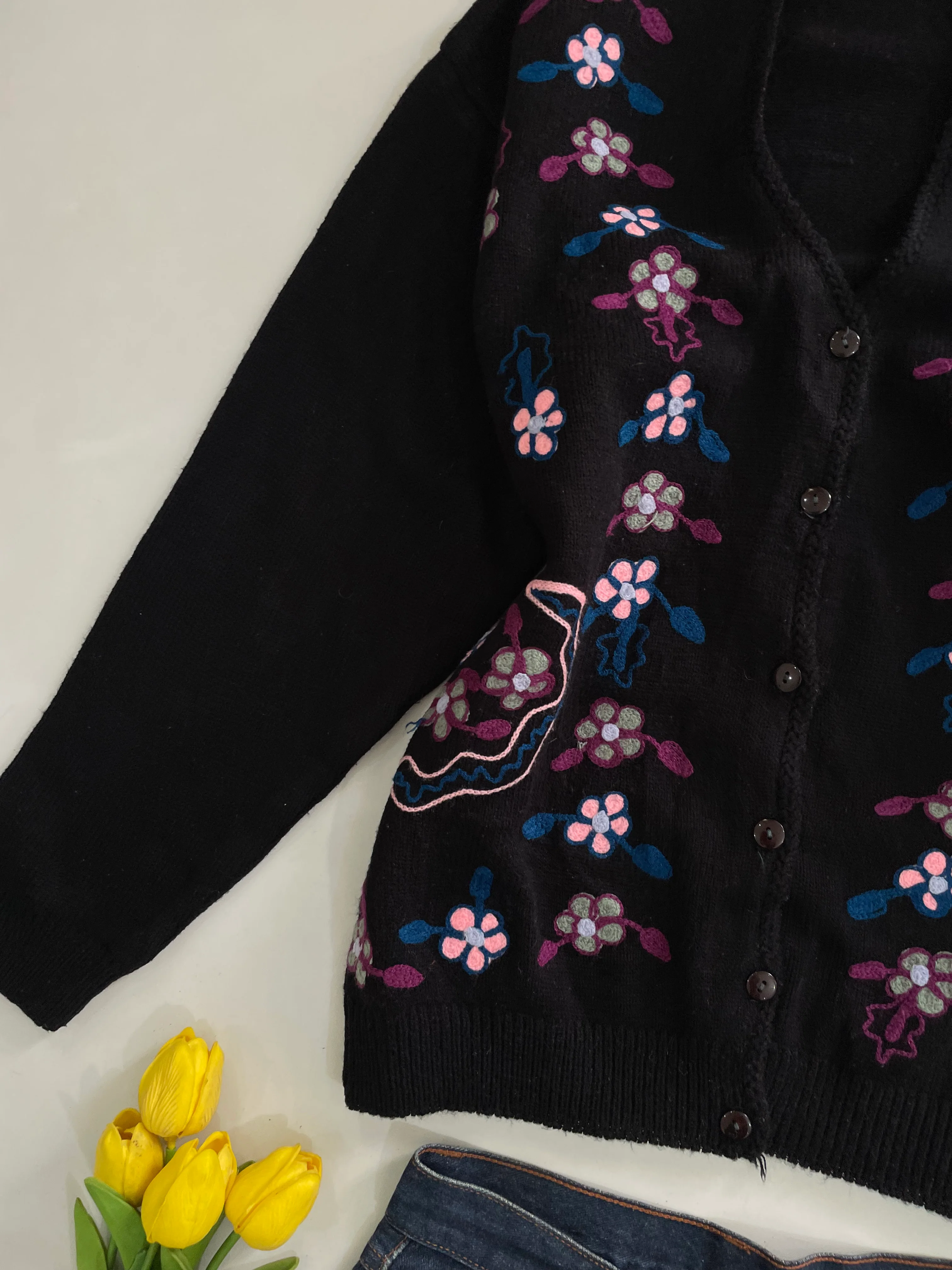 Embroidered Sweater-Bust 40 - Image 3