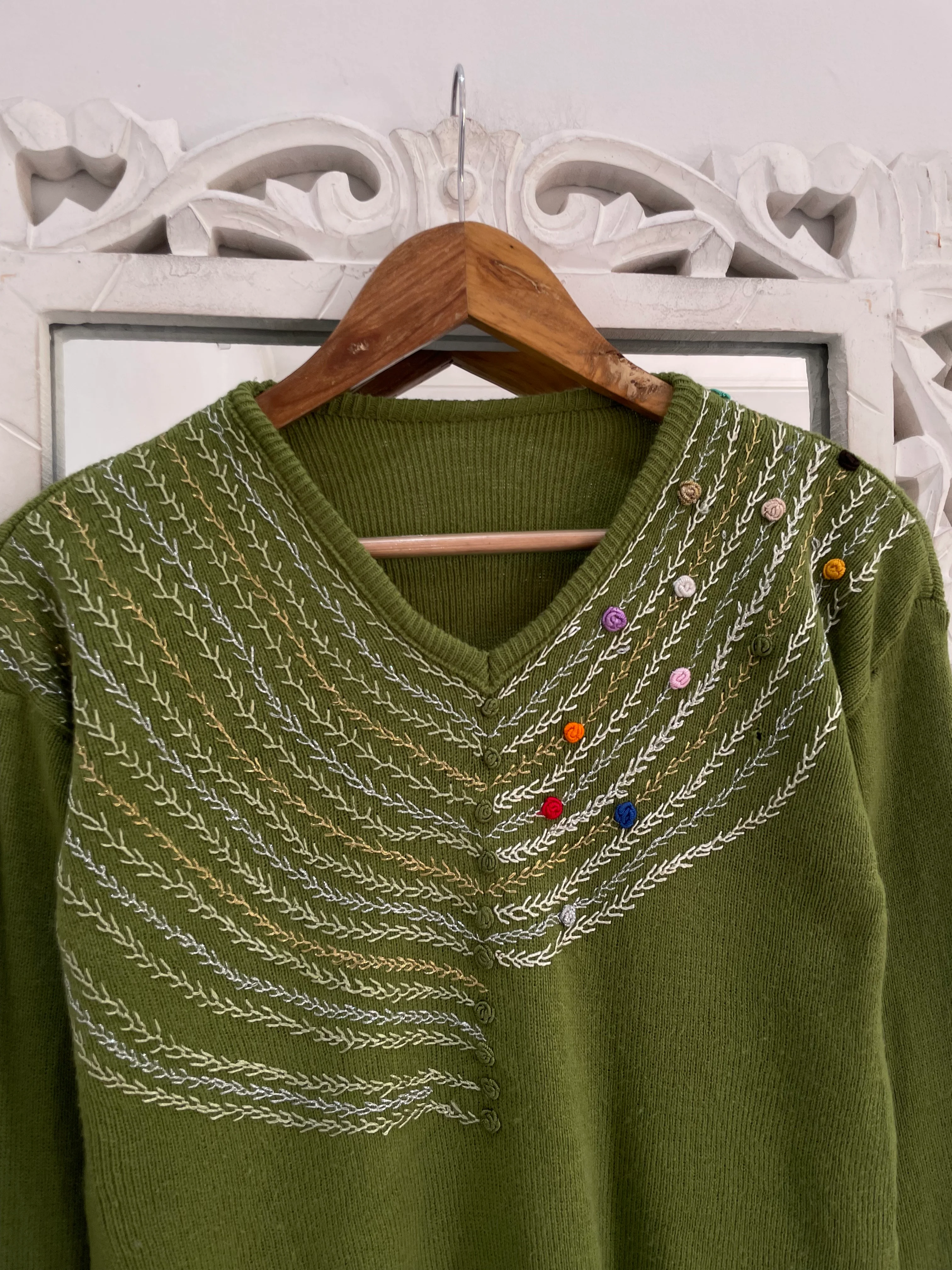 Embroidered Sweater-Bust 40 - Image 2