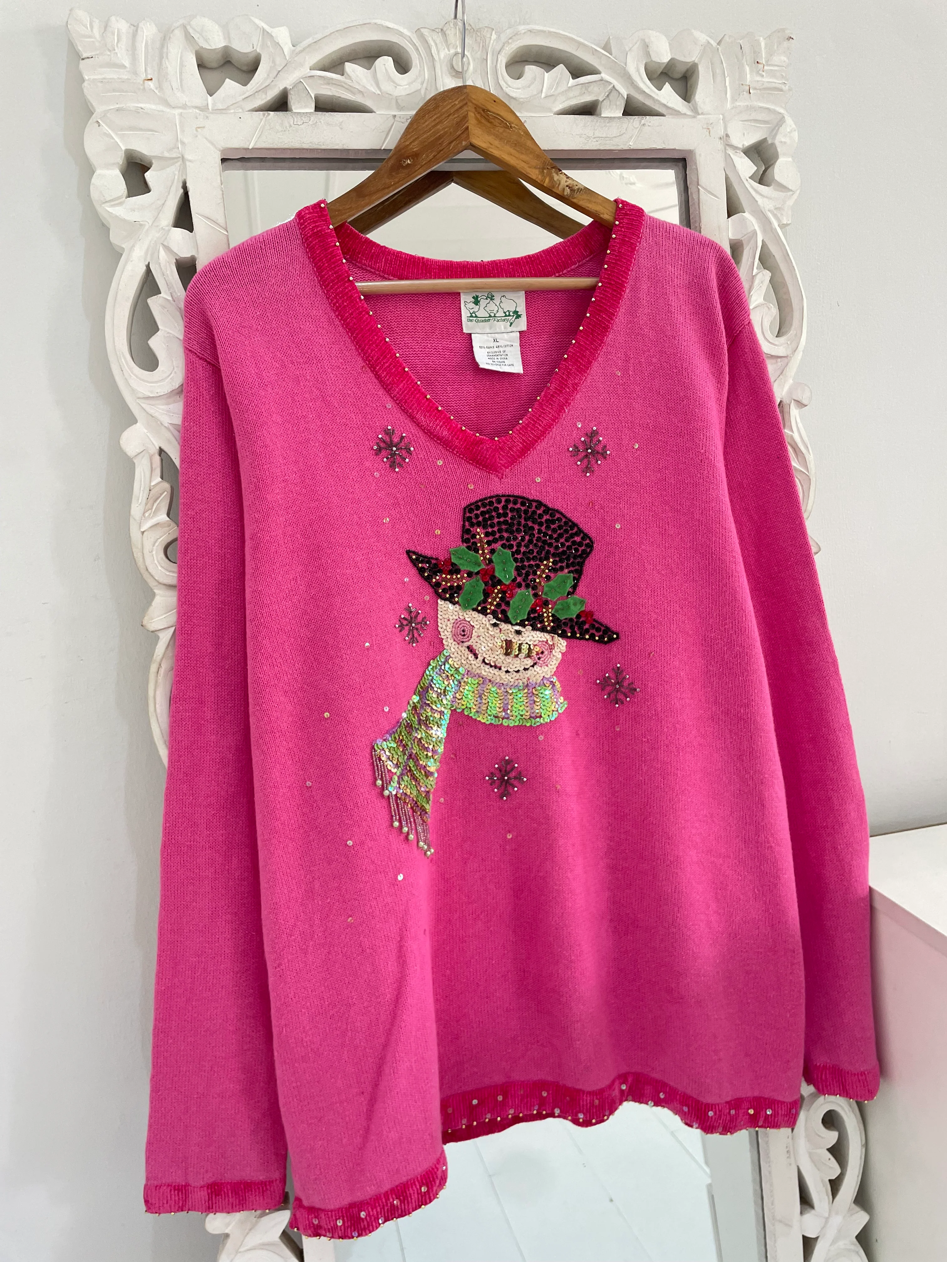 The Quacker Factory Embroidered Sweater-Bust 48