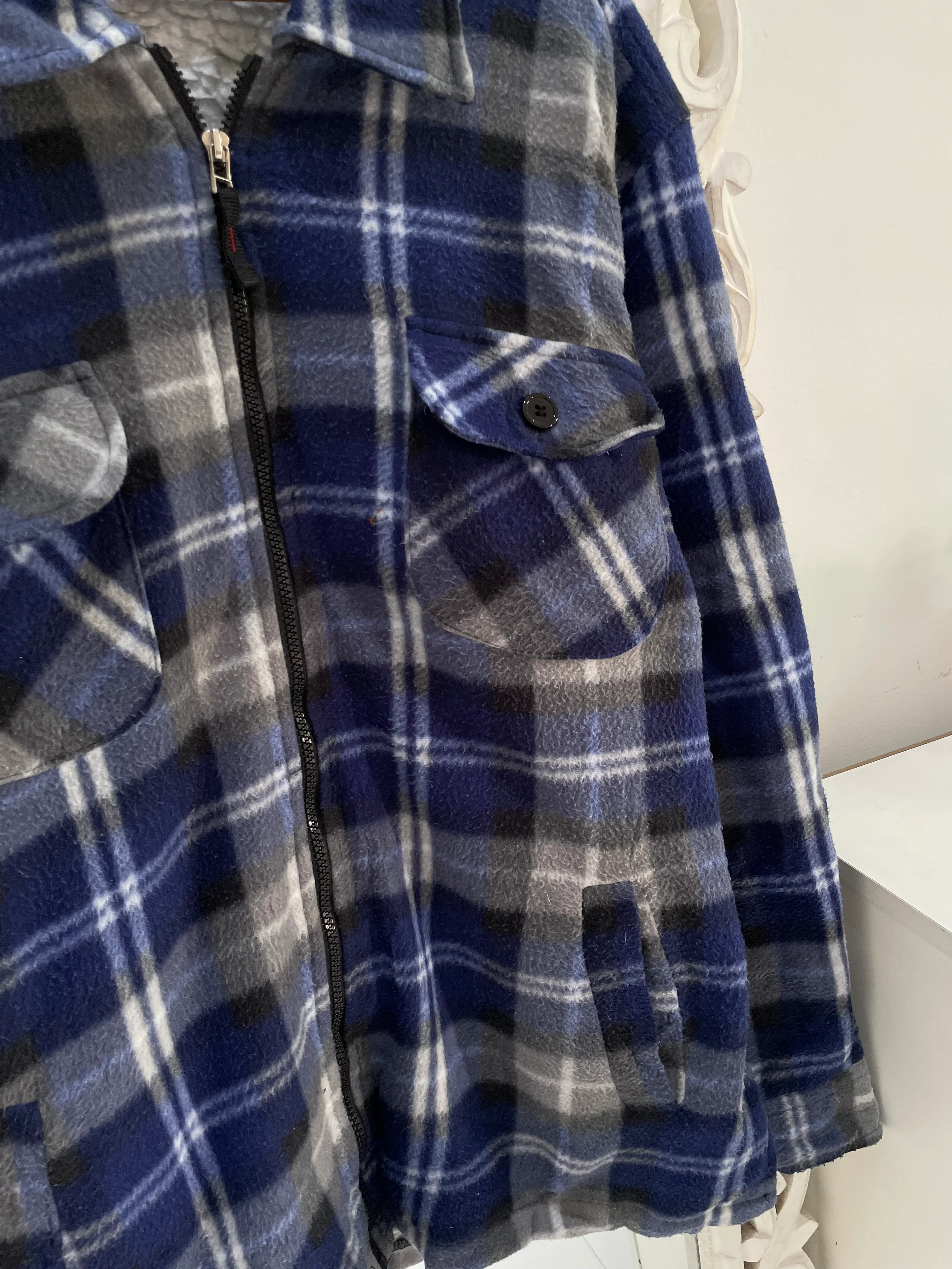Thick Warm Sherpa Shacket-Chest 48 - Image 3