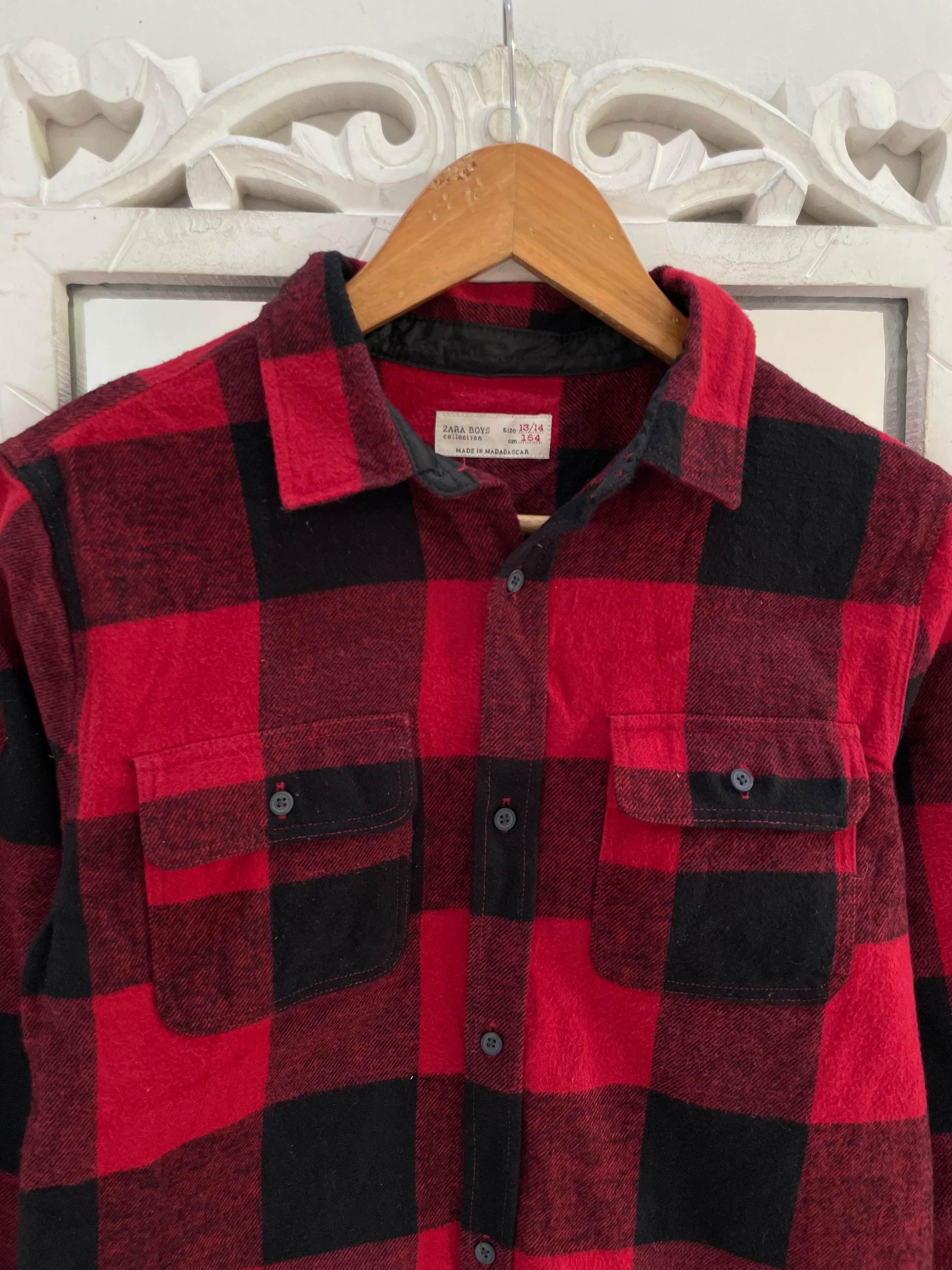 Zara Checkered Shirt-Chest 36 - Image 2